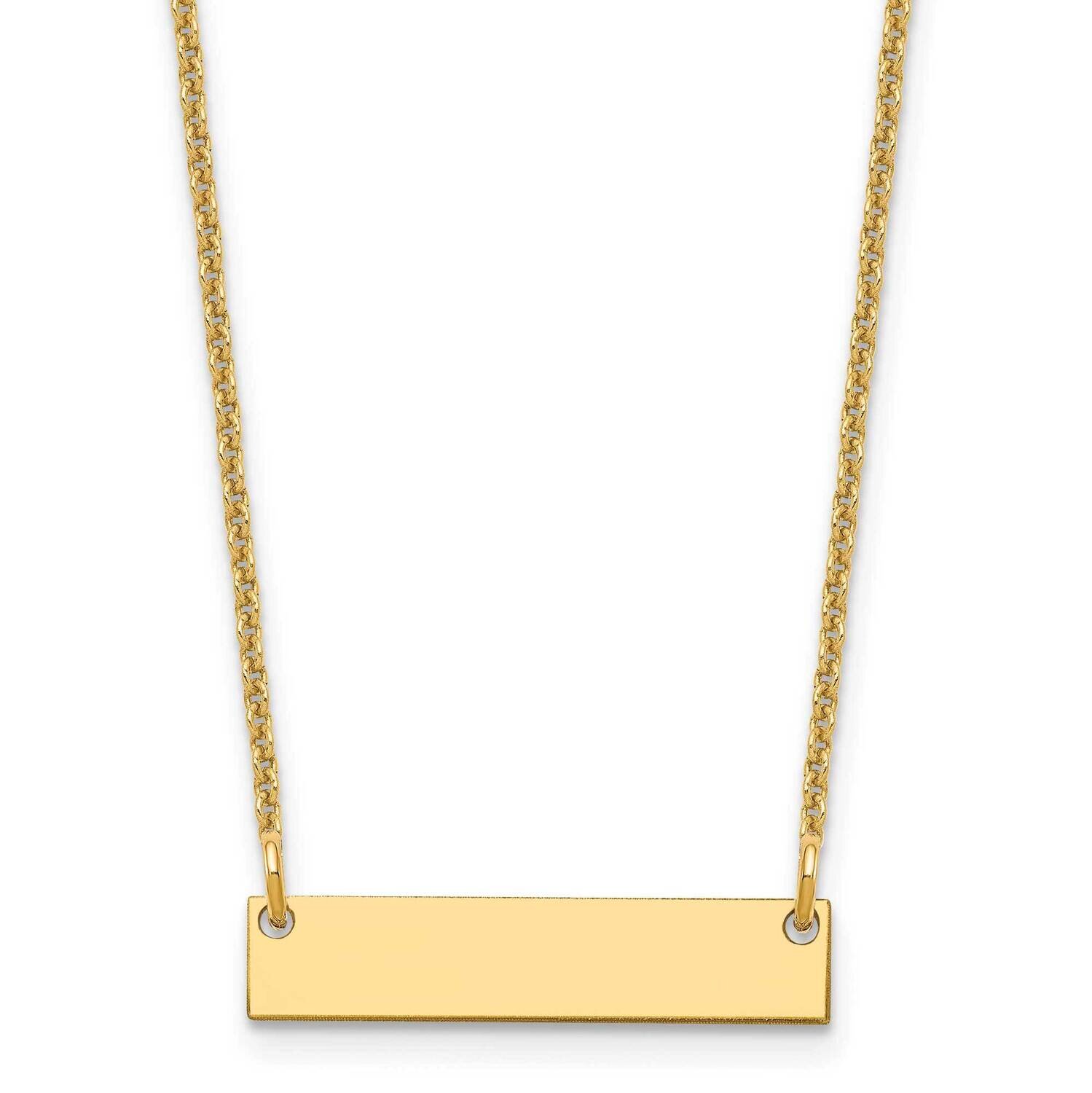 Polished Blank Bar Necklace 14k Gold Small XNA1197Y, MPN: XNA1197Y,