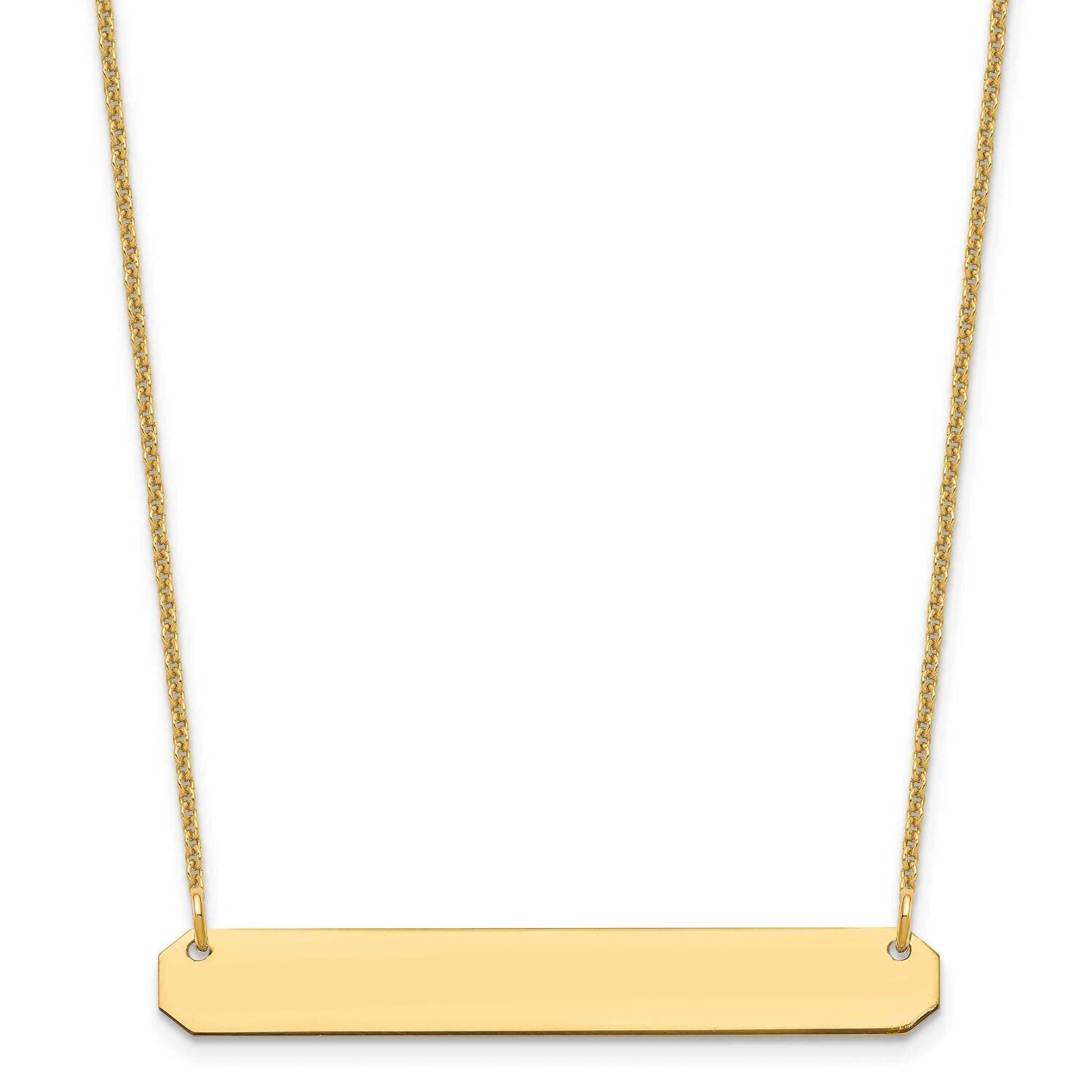 Polished Blank Bar Necklace 14k Gold Medium XNA1203Y, MPN: XNA1203Y,