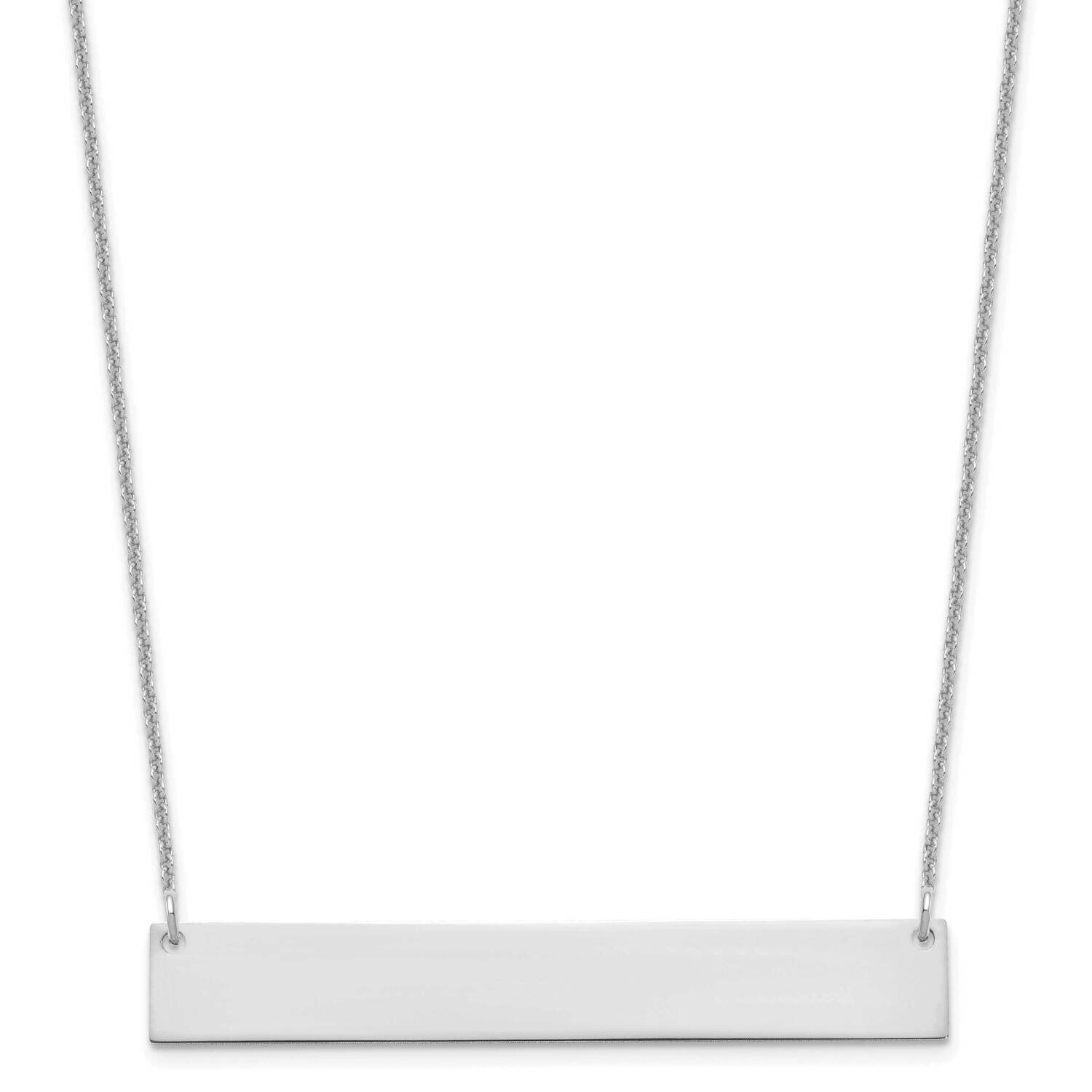 Polished Blank Bar Necklace 14k White Gold Large XNA1207W, MPN: XNA1207W,