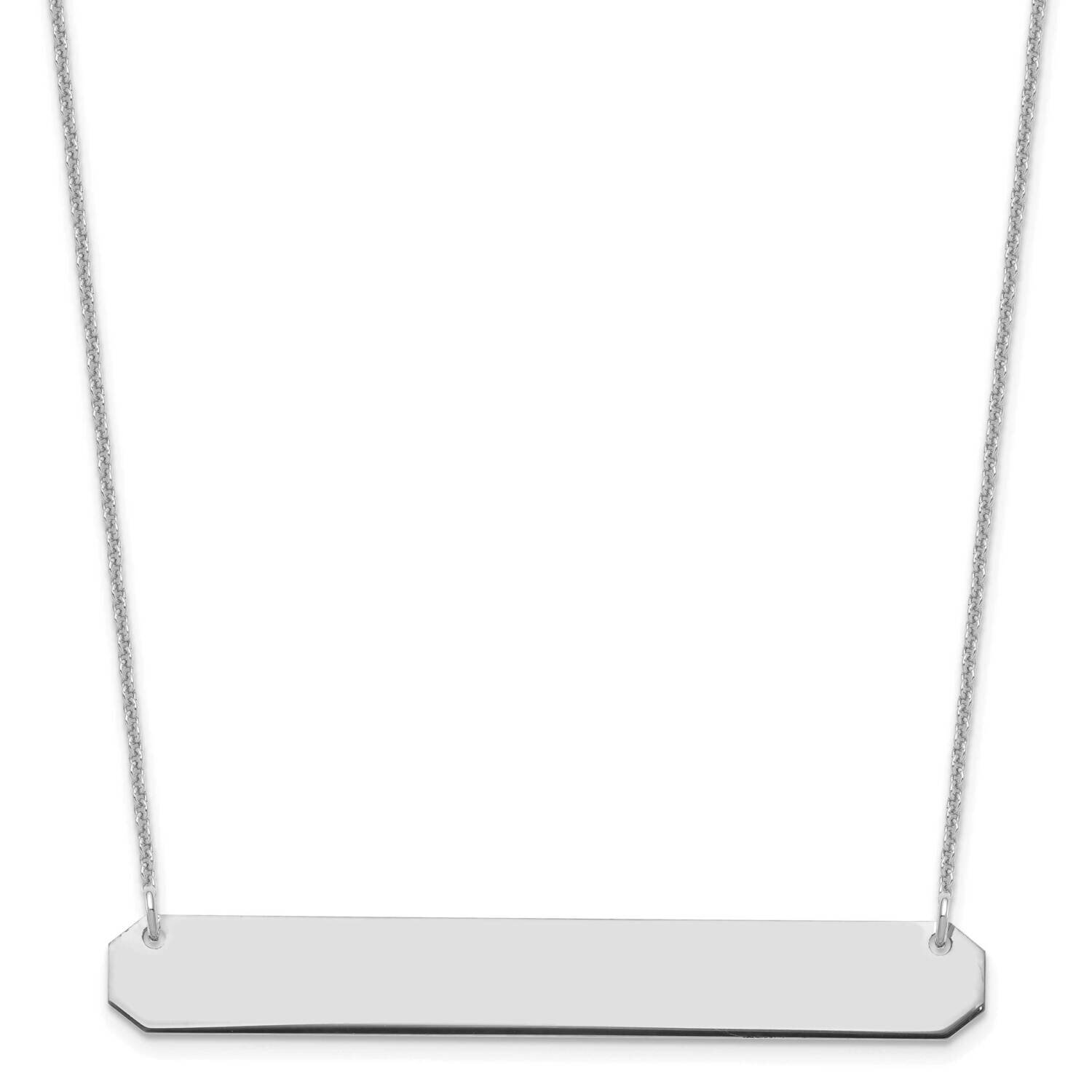 Polished Blank Bar Necklace 14k White Gold Large XNA1208W, MPN: XNA1208W,