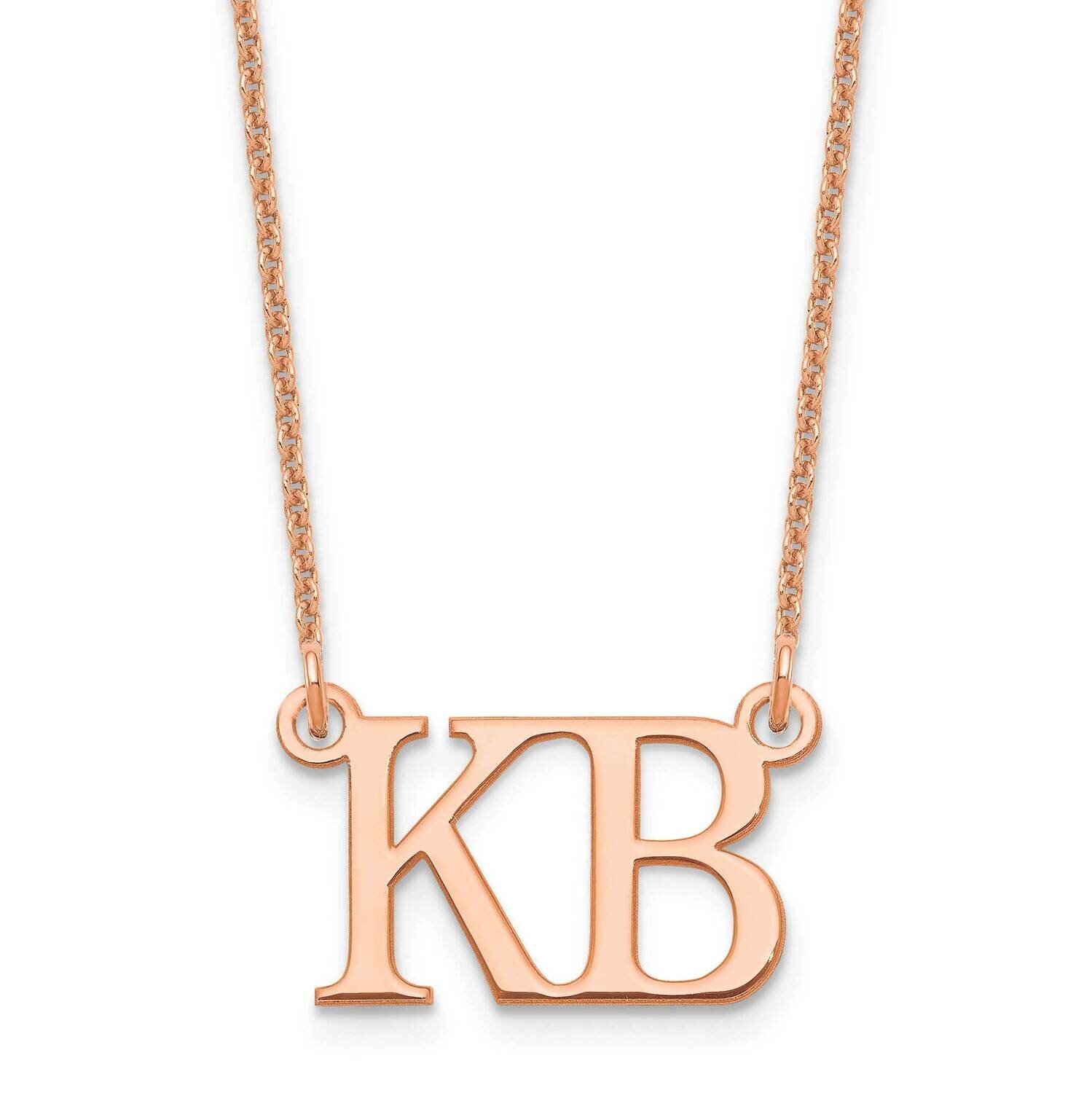 14K Rose Gold Large2 Initial Necklace 14k Rose Gold Large XNA1248R, MPN: XNA1248R,