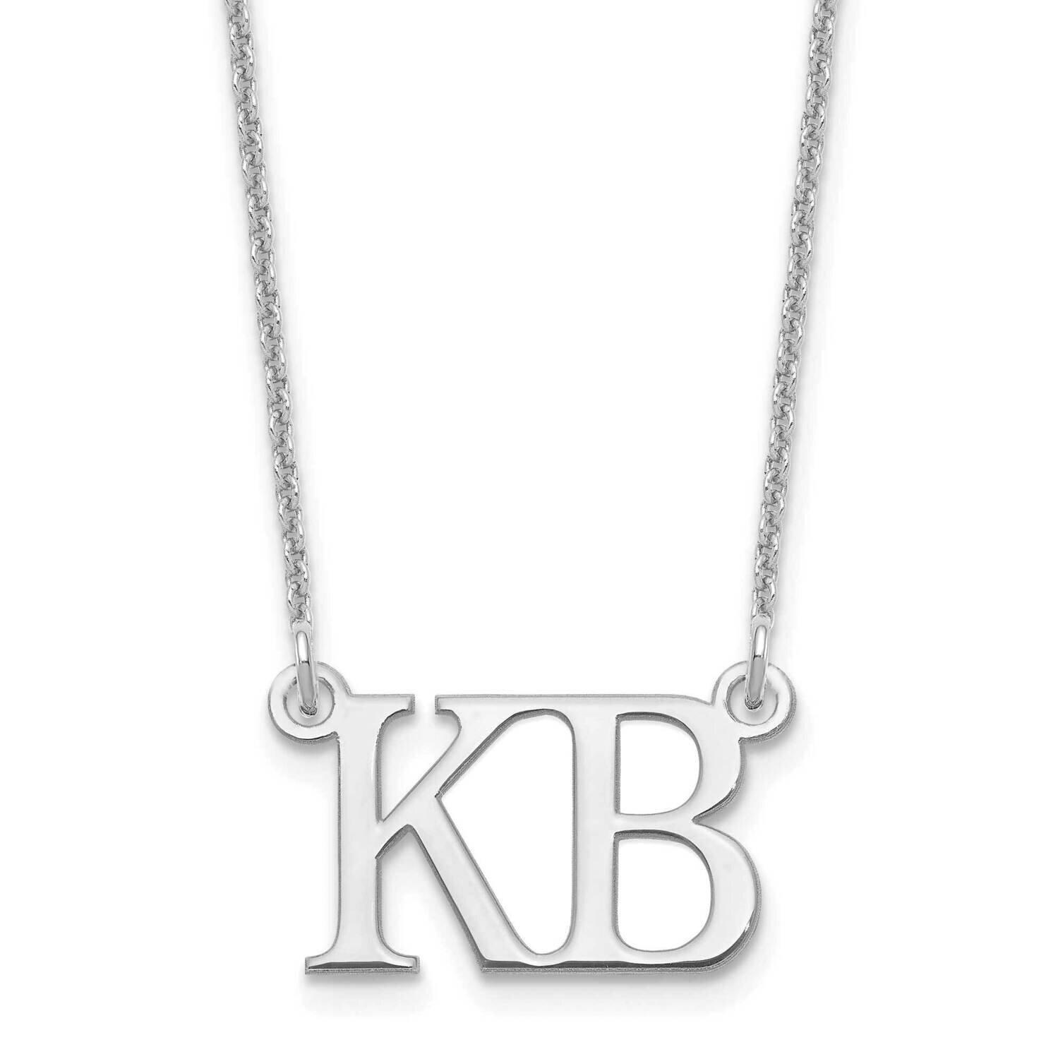 2 Initial Necklace 14k White Gold Large XNA1248W, MPN: XNA1248W,