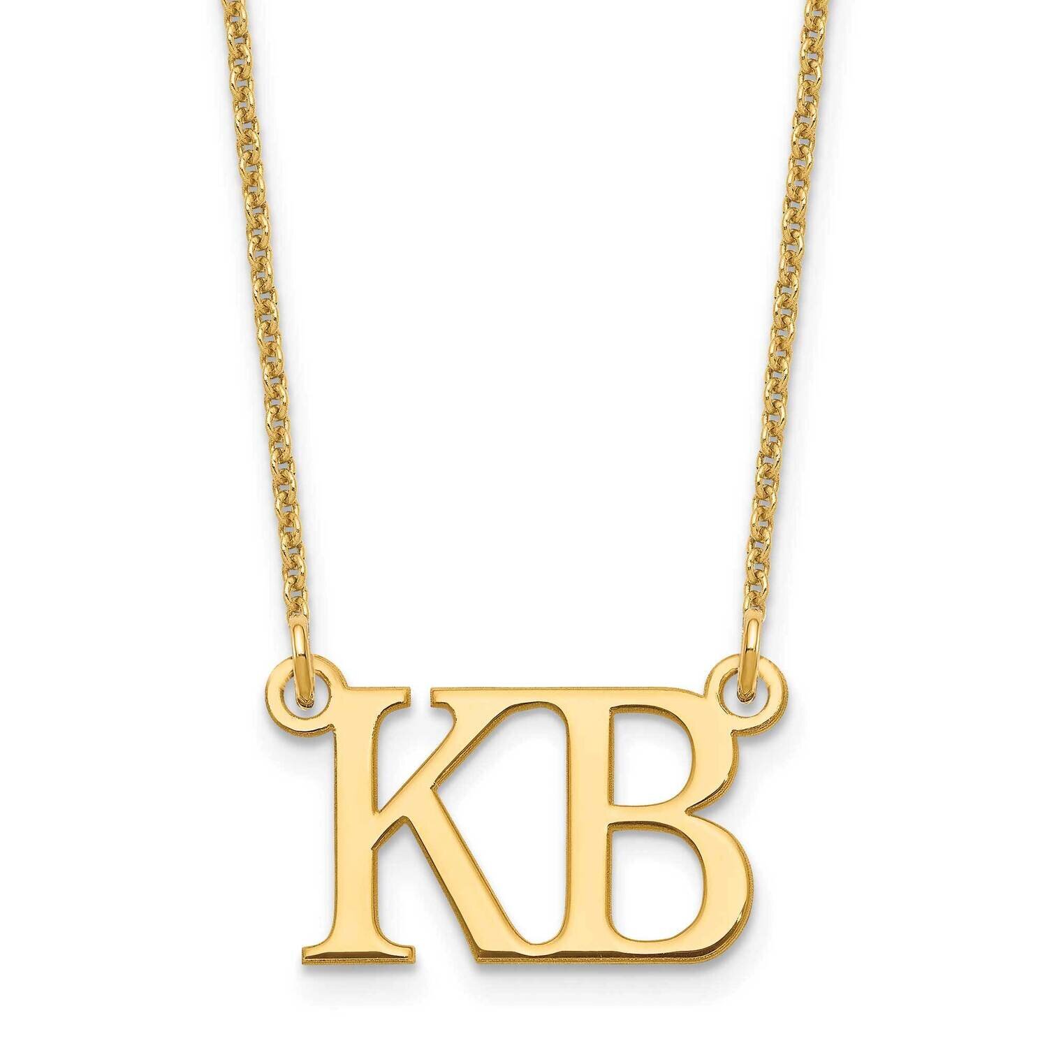 2 Initial Necklace 14k Gold Large XNA1248Y, MPN: XNA1248Y,
