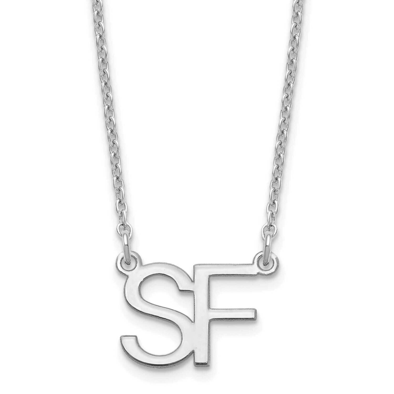 Large 2 Initial Necklace Sterling Silver Rhodium-plated XNA1249SS, MPN: XNA1249SS,