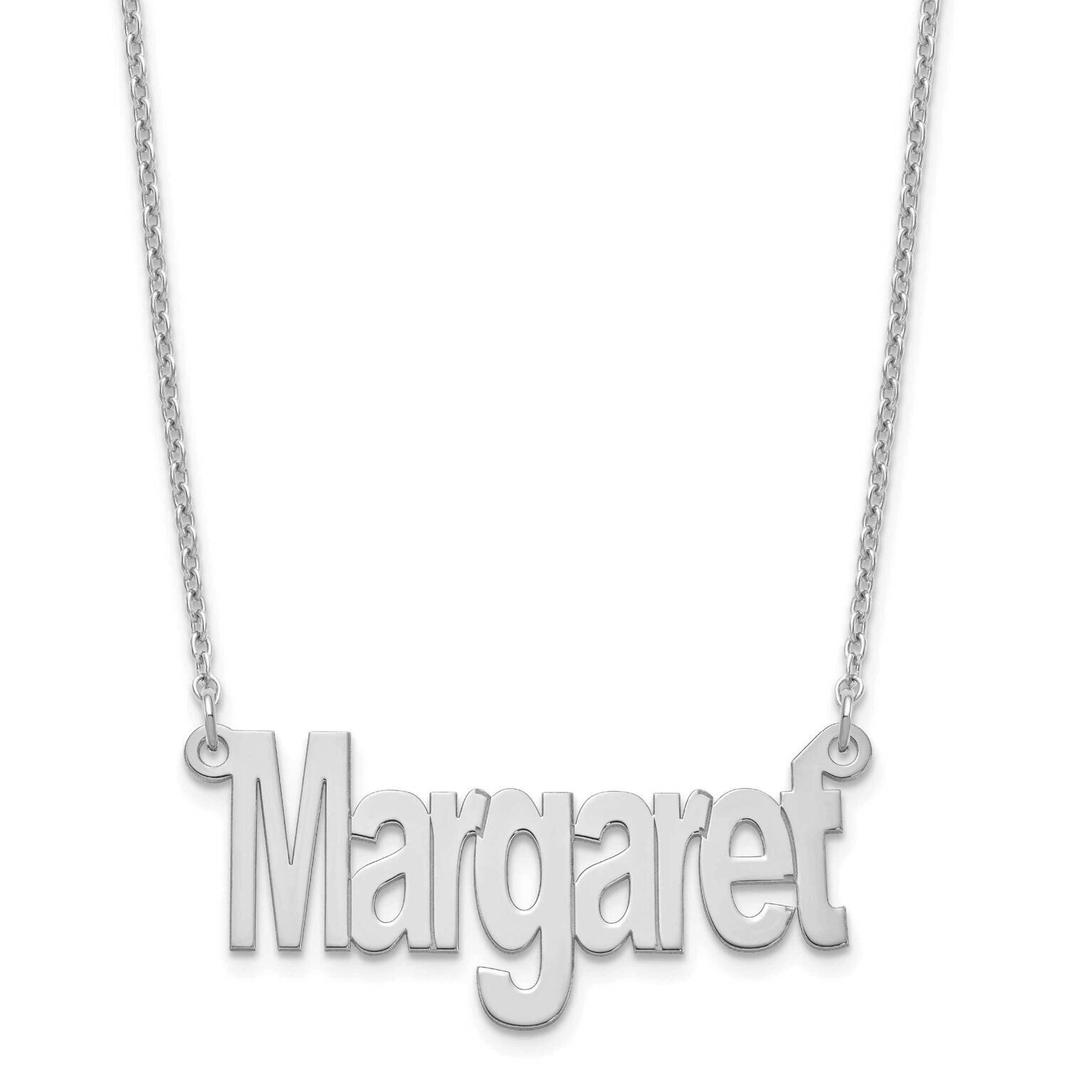 Small Name Plate Necklace Sterling Silver Rhodium-plated XNA1262SS, MPN: XNA1262SS,