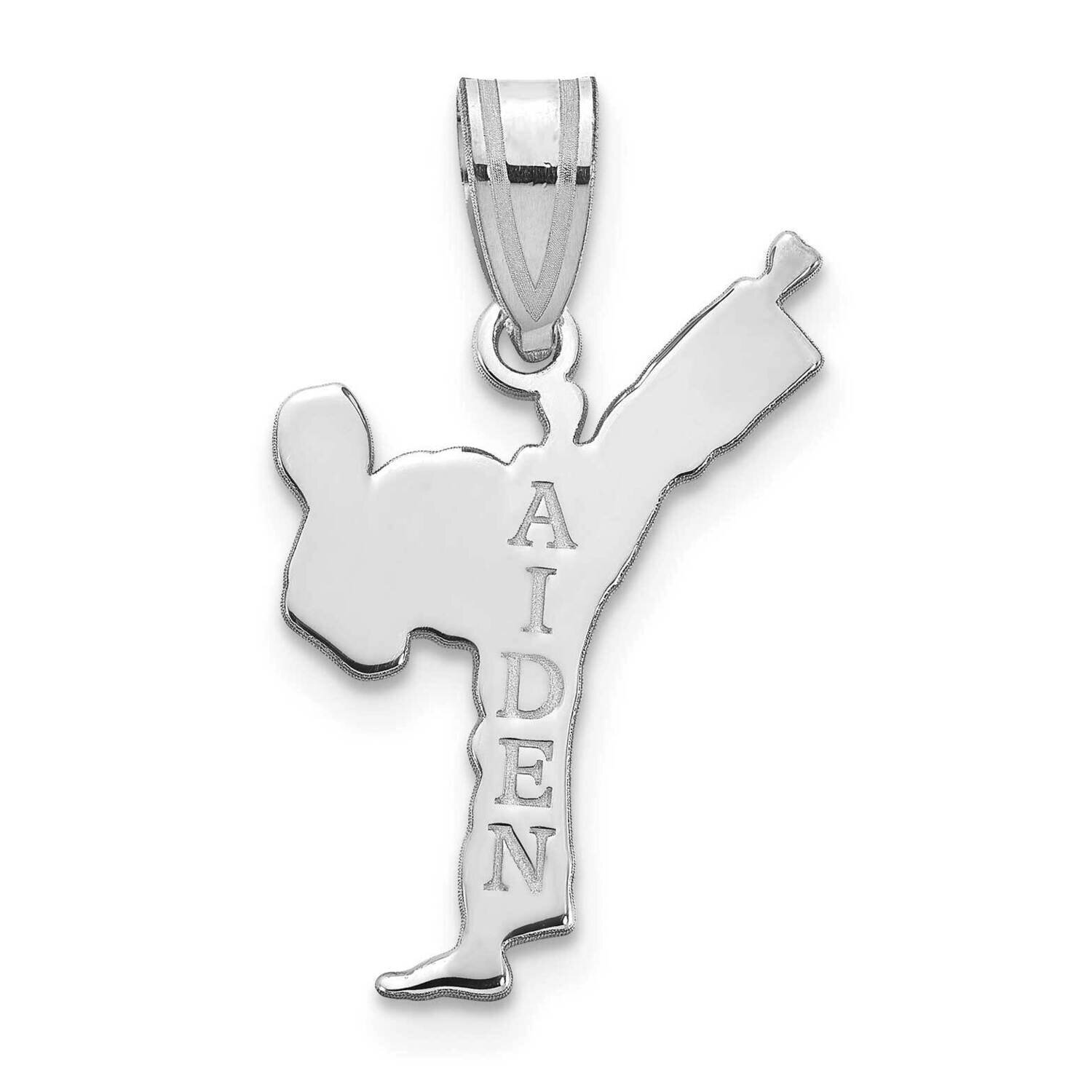 Personalized Boy Karate Pendant Sterling Silver Rhodium-plated XNA1263SS, MPN: XNA1263SS,