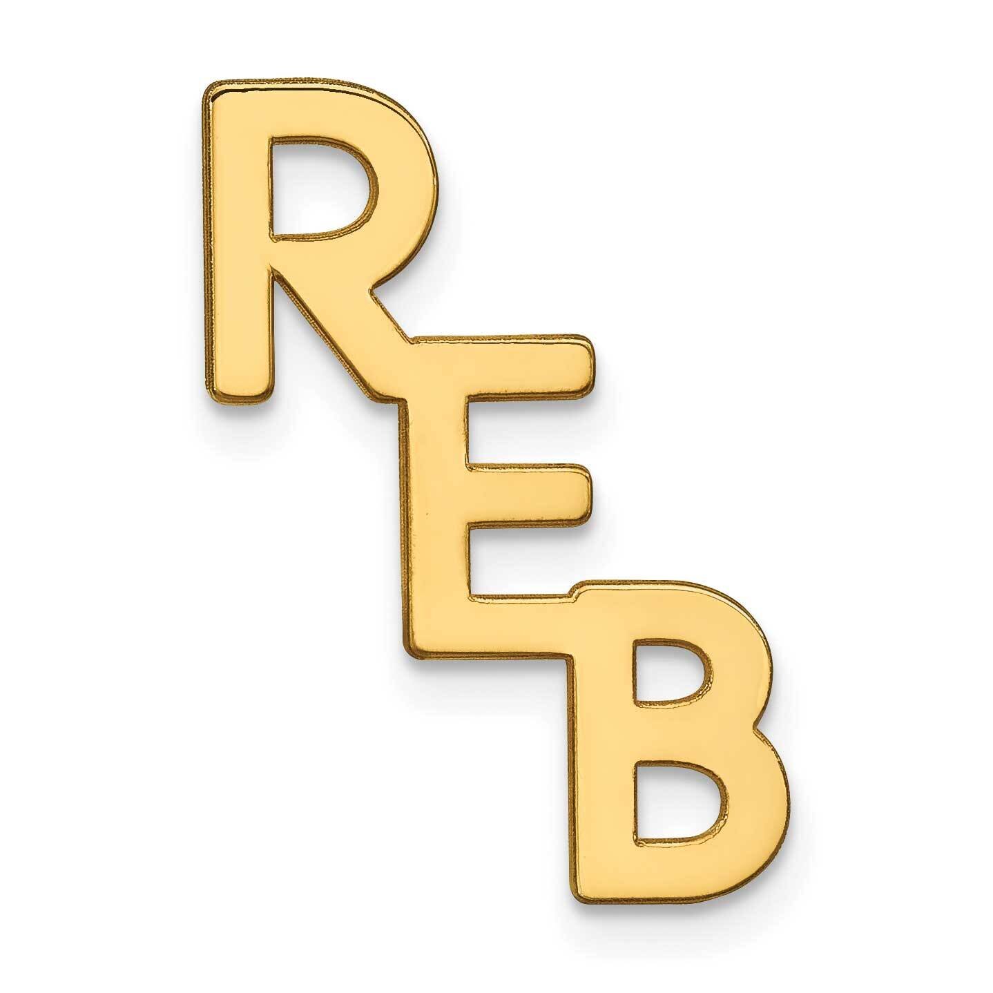 Polished Cut Out Tie Tac Sterling Silver Gold-plated XNA1270GP, MPN: XNA1270GP, 191101782893