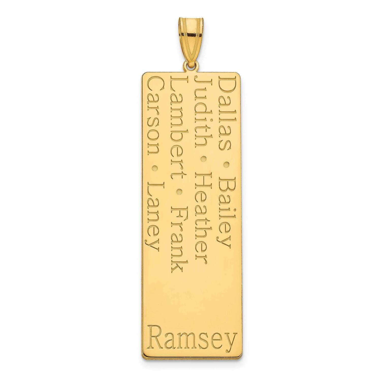 8 Name Family Pendant Sterling Silver Gold-plated XNA1278GP, MPN: XNA1278GP,