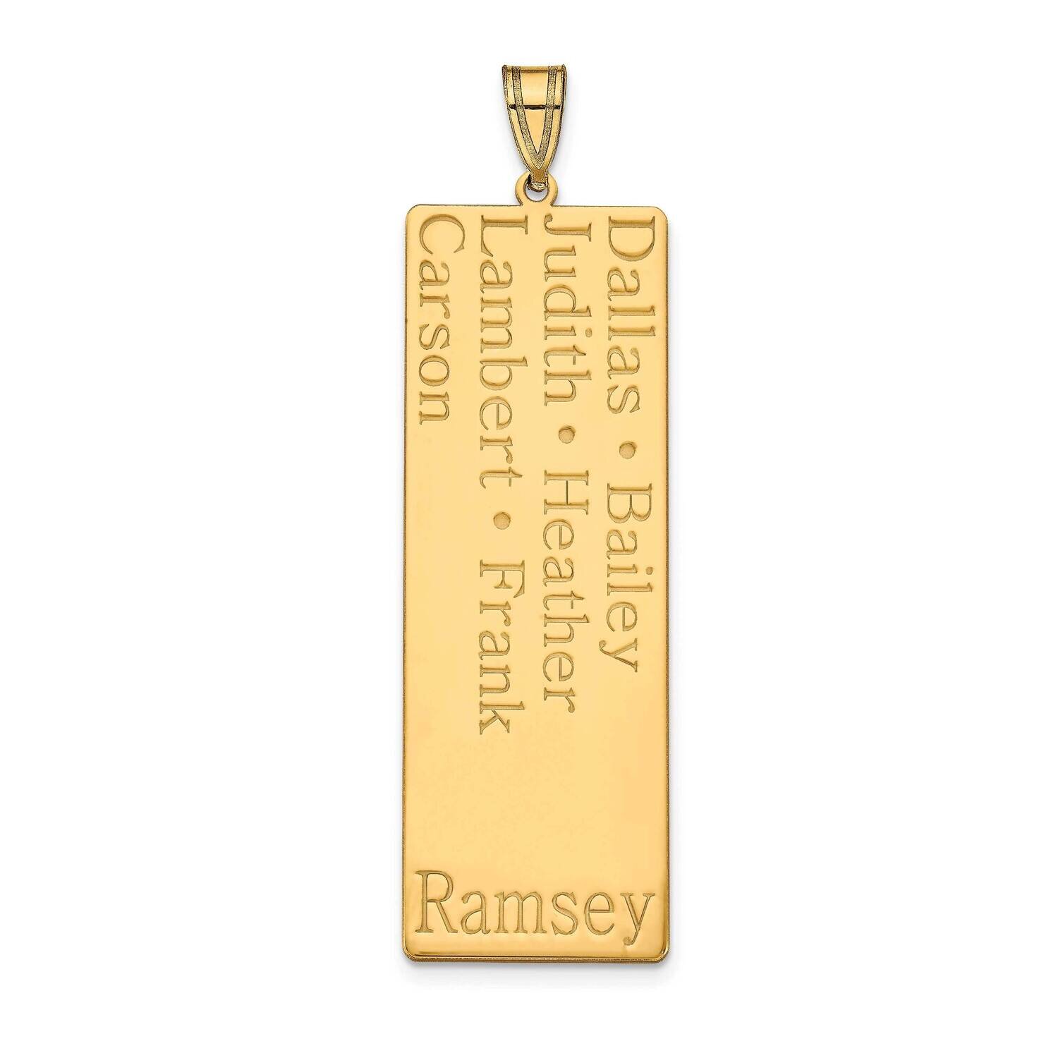 7 Name Family Pendant Sterling Silver Gold-plated XNA1279GP, MPN: XNA1279GP,