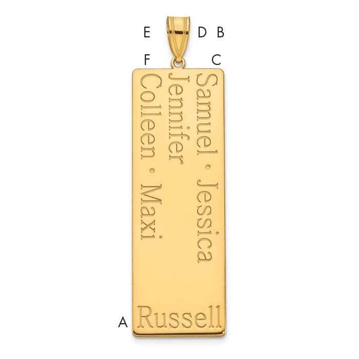 5 Name Family Pendant Sterling Silver Gold-plated XNA1281GP, MPN: XNA1281GP,