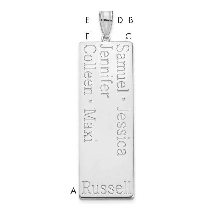 5 Name Family Pendant Sterling Silver Rhodium-plated XNA1281SS, MPN: XNA1281SS,