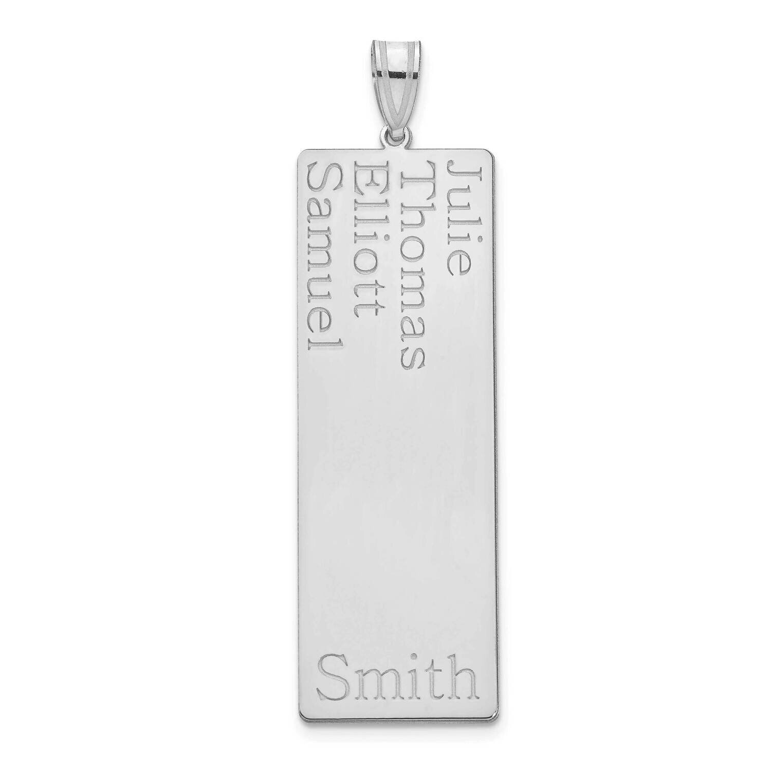4 Name Family Pendant Sterling Silver Rhodium-plated XNA1282SS
