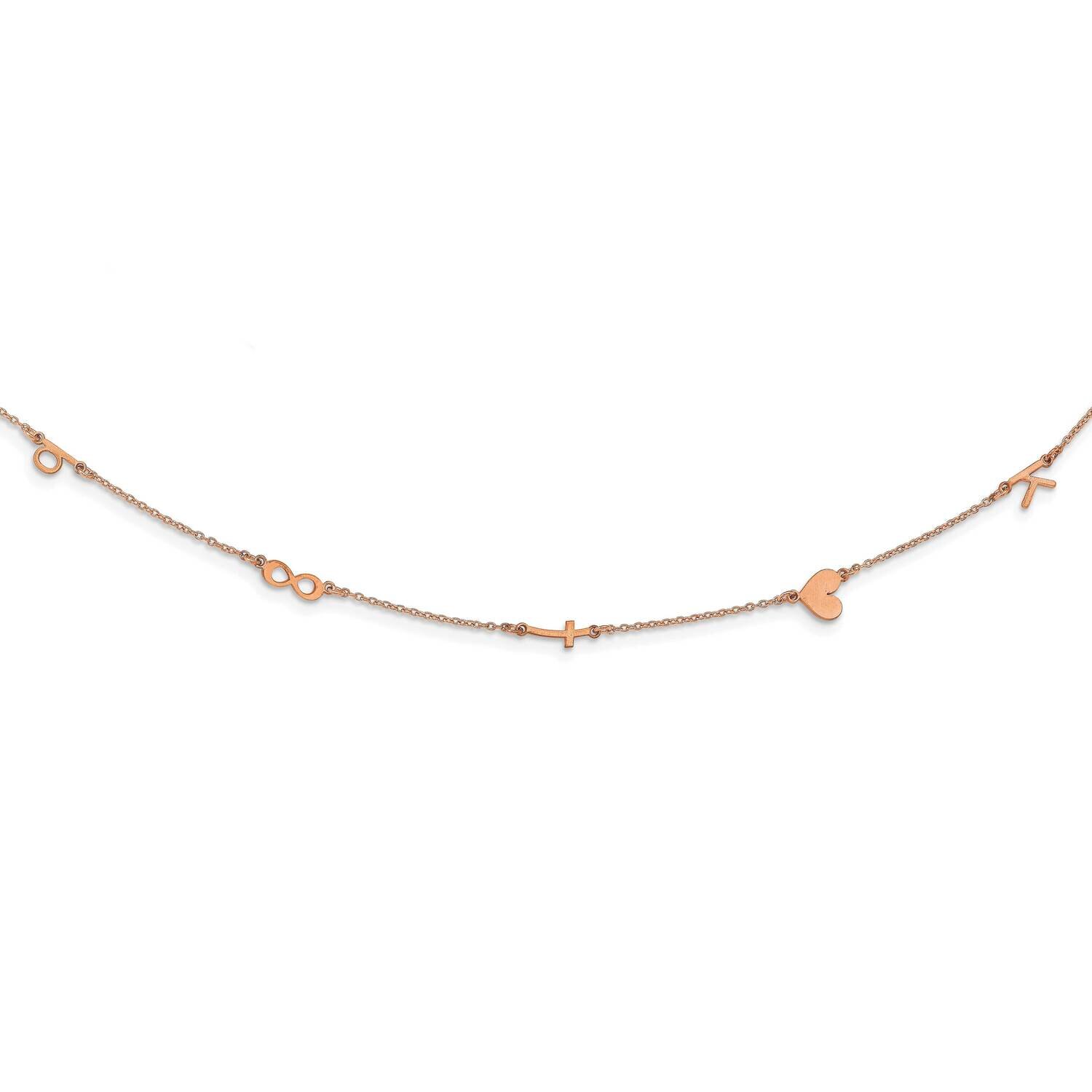 5 Initial Symbol Necklace 14k Rose Gold XNA1290R, MPN: XNA1290R,