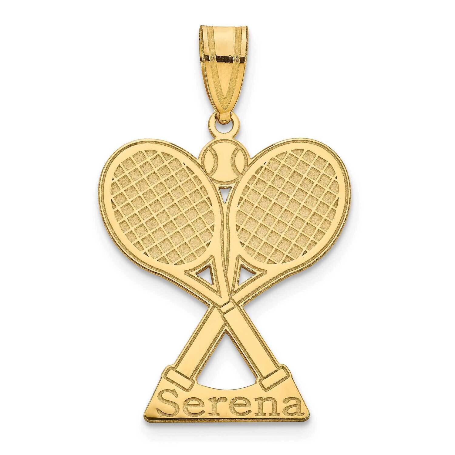 Personalized Tennis Pendant Sterling Silver Gold-plated XNA1291GP, MPN: XNA1291GP,