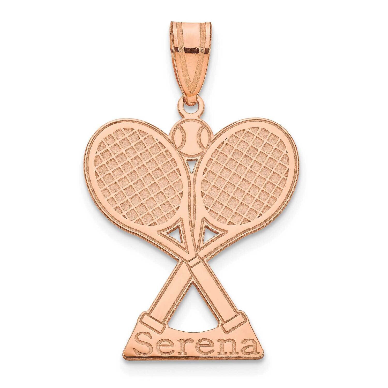 Personalized Tennis Pendant 14k Rose Gold XNA1291R