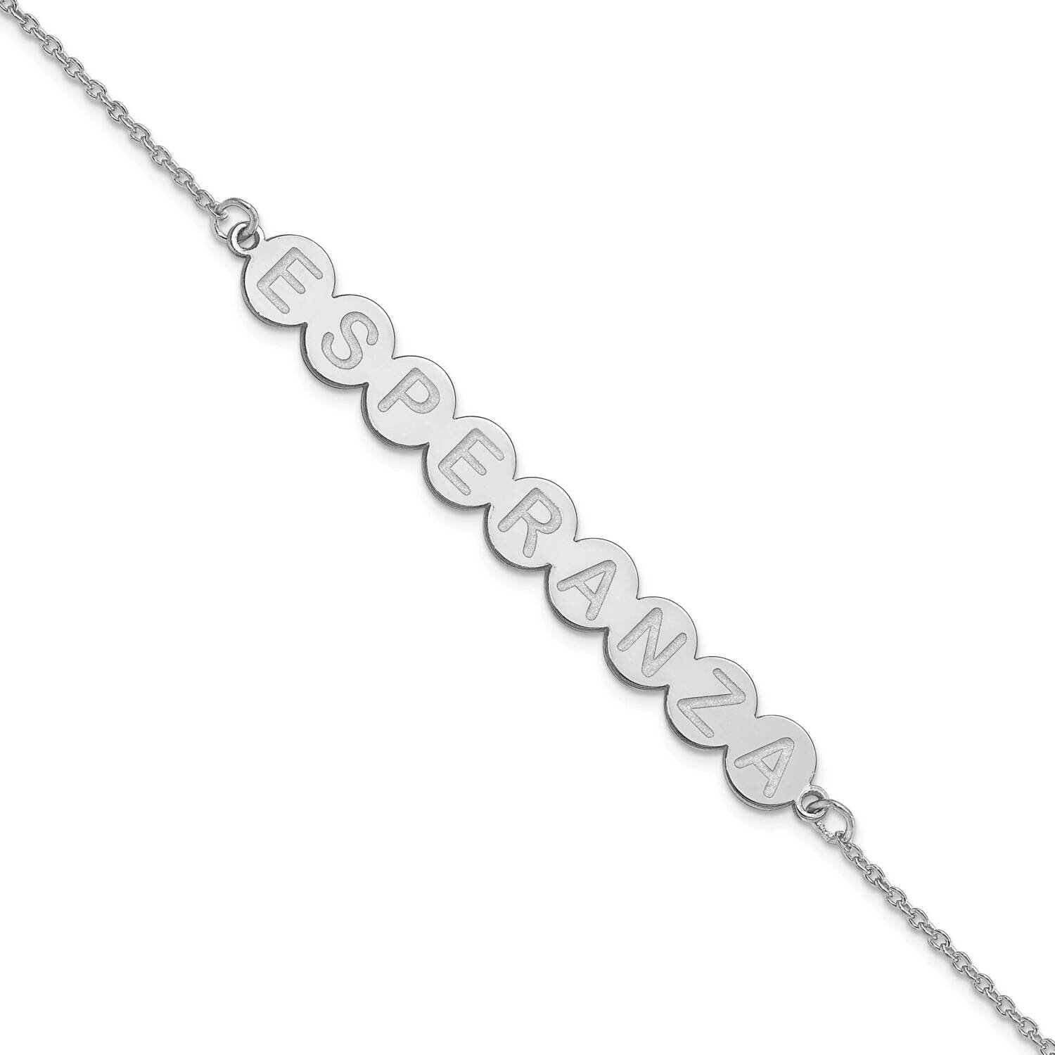 9 Letter Bubble Bracelet Sterling Silver Rhodium-plated XNA1308SS, MPN: XNA1308SS,