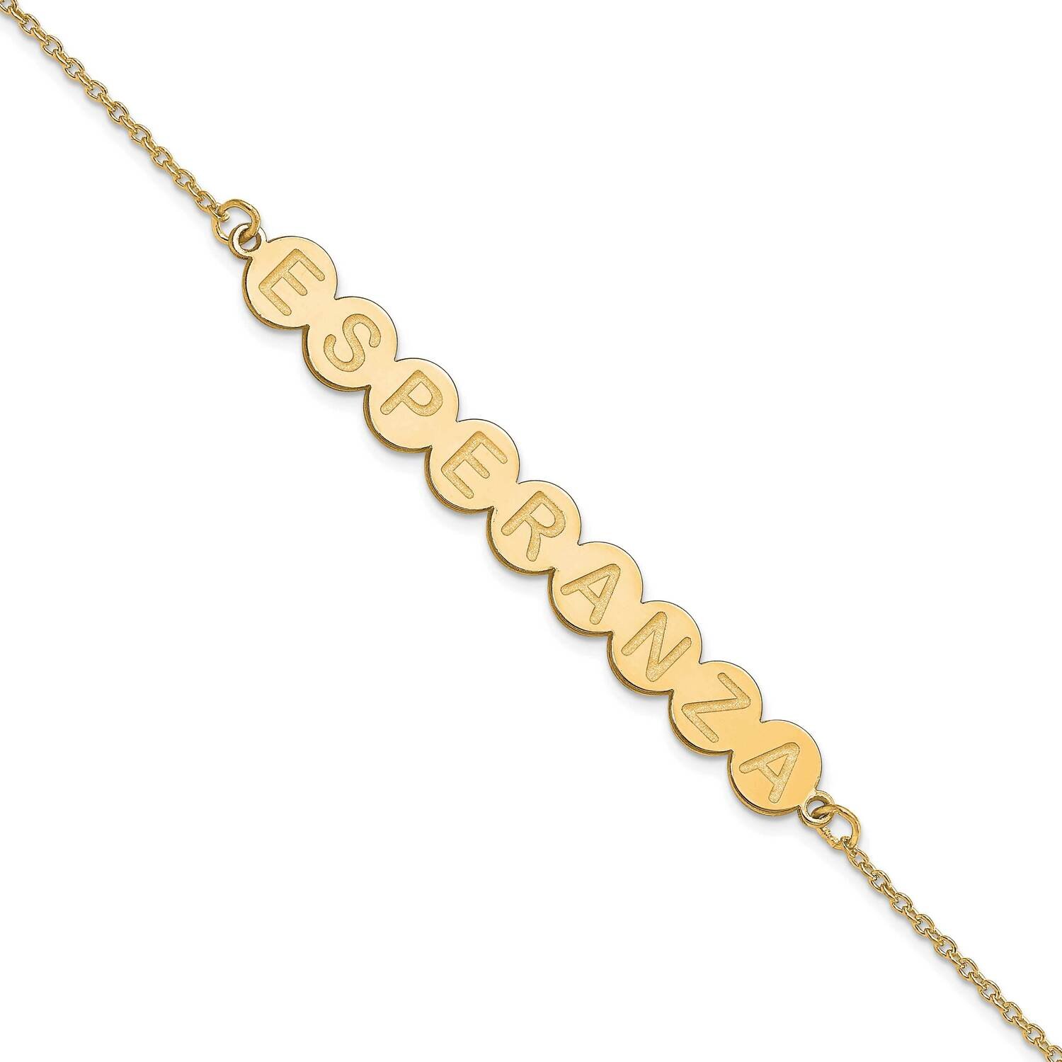 9 Letter Bubble Bracelet 7.5 Inch 14k Gold XNA1308Y, MPN: XNA1308Y,