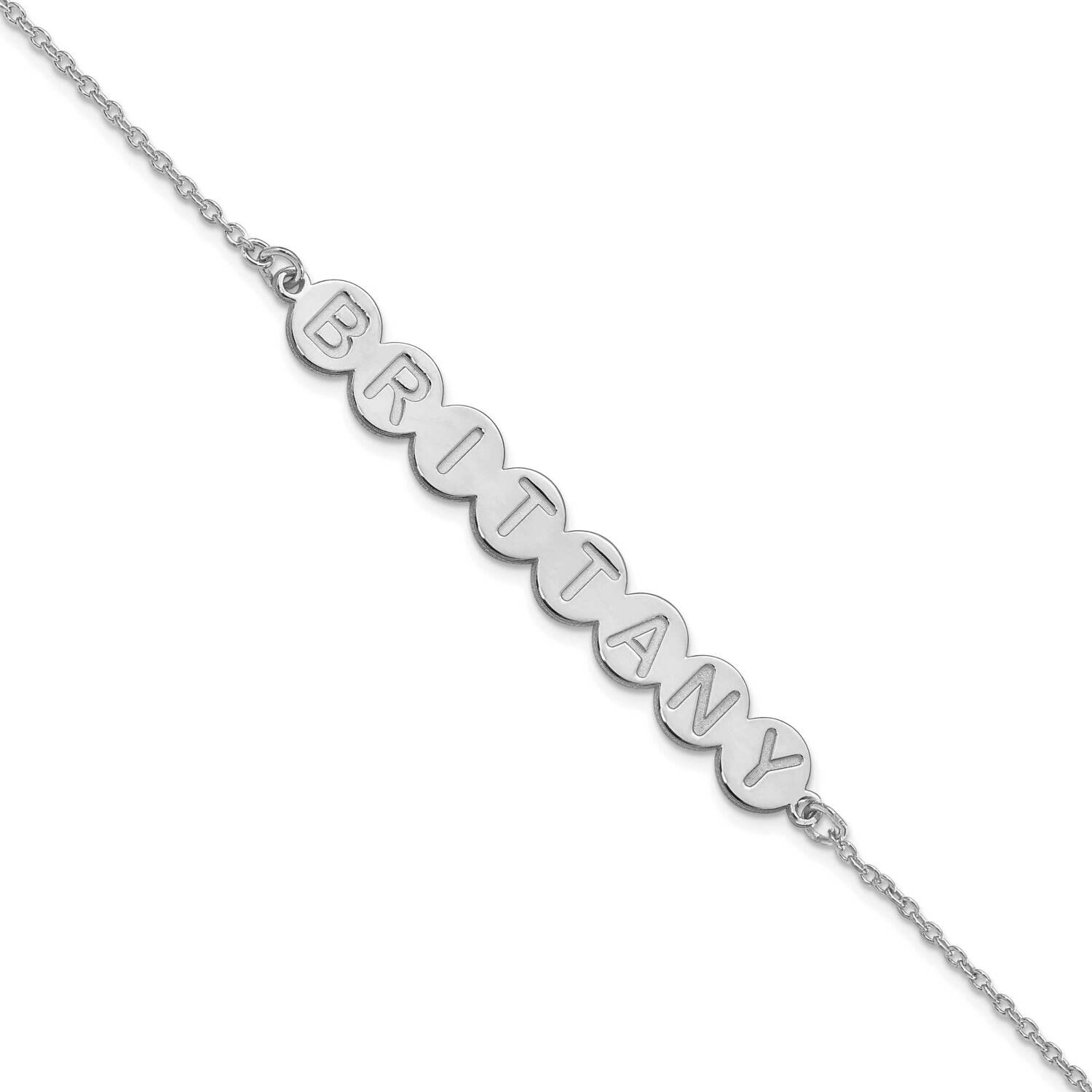 8 Letter Bubble Bracelet Sterling Silver Rhodium-plated XNA1309SS