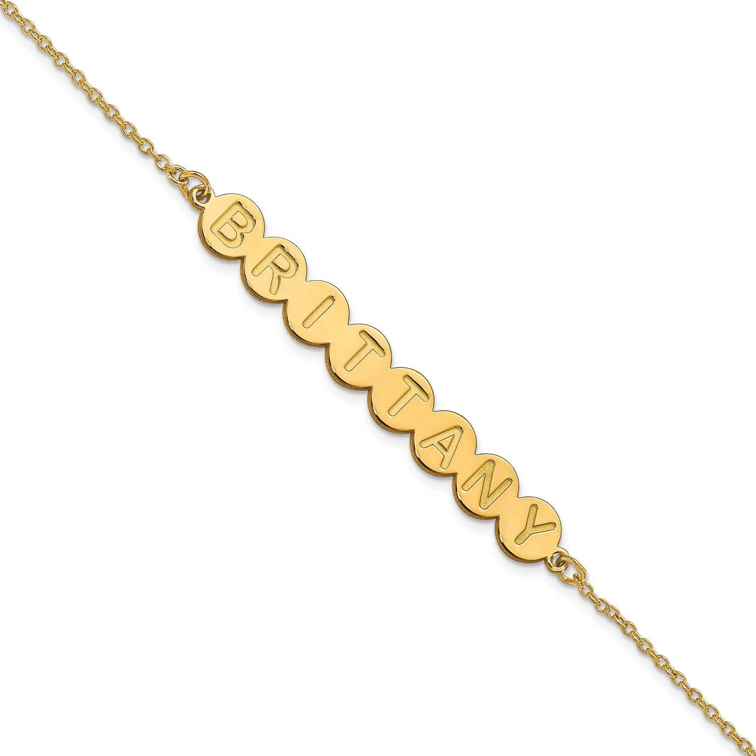 8 Letter Bubble Bracelet 7.5 Inch 10k Gold XNA1309Y