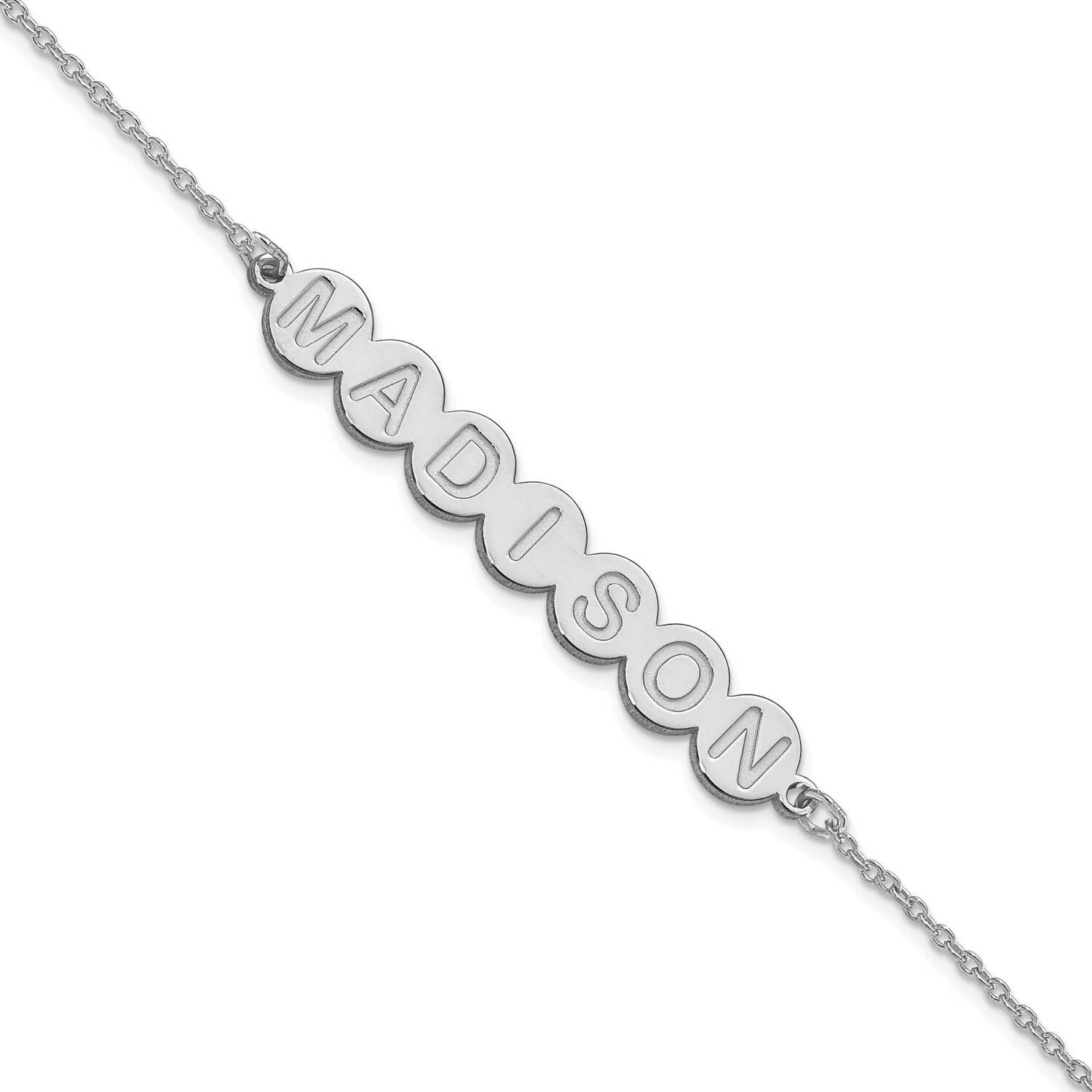 7 Letter Bubble Bracelet Sterling Silver Rhodium-plated XNA1310SS