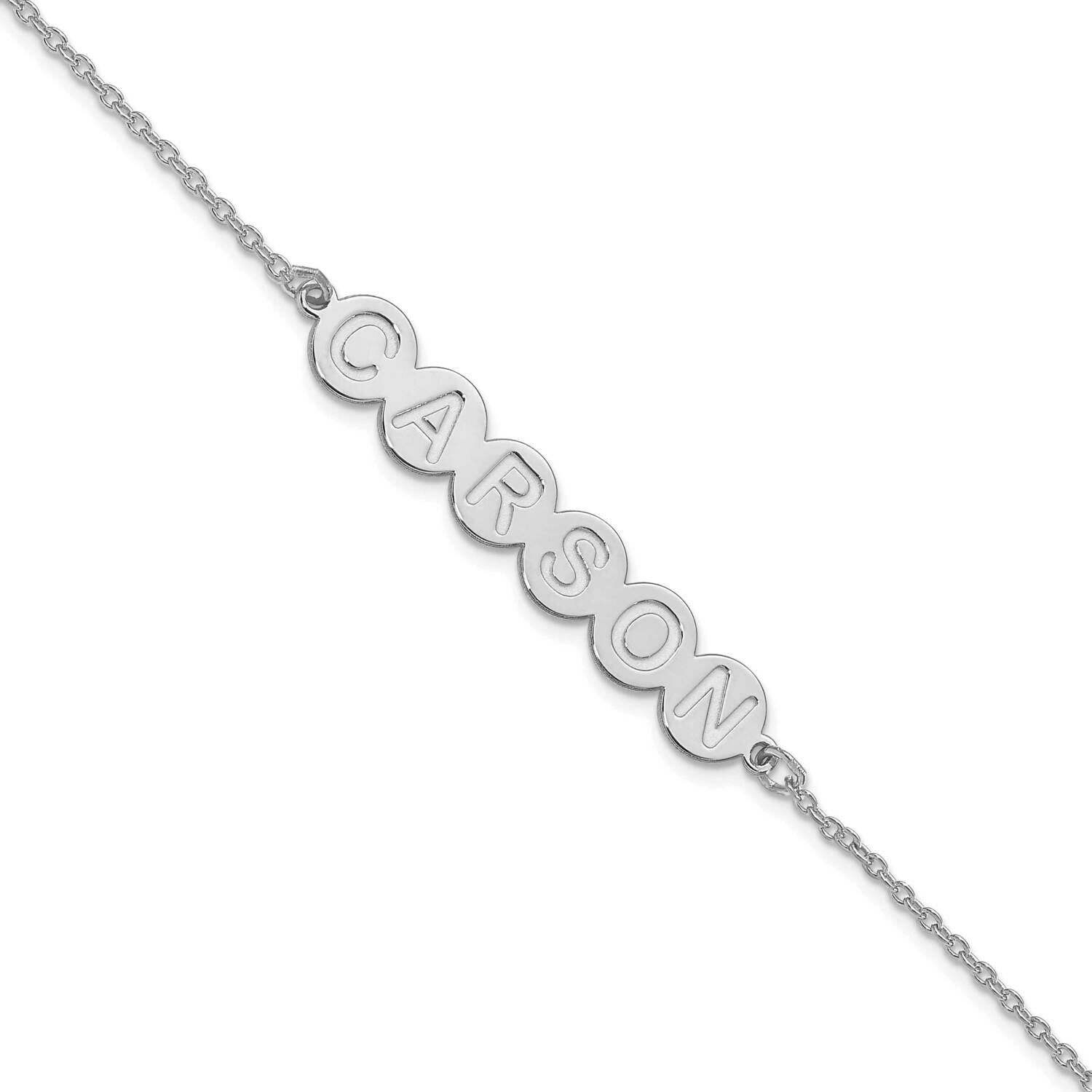 6 Letter Bubble Bracelet Sterling Silver Rhodium-plated XNA1311SS