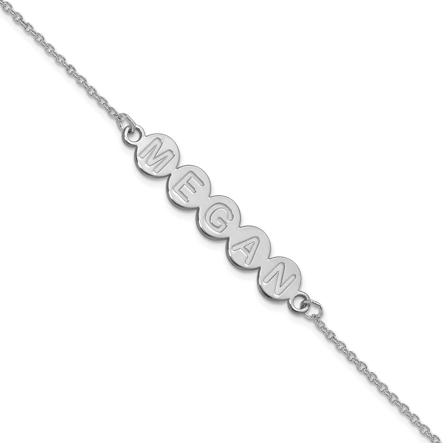 5 Letter Bubble Bracelet Sterling Silver Rhodium-plated XNA1312SS