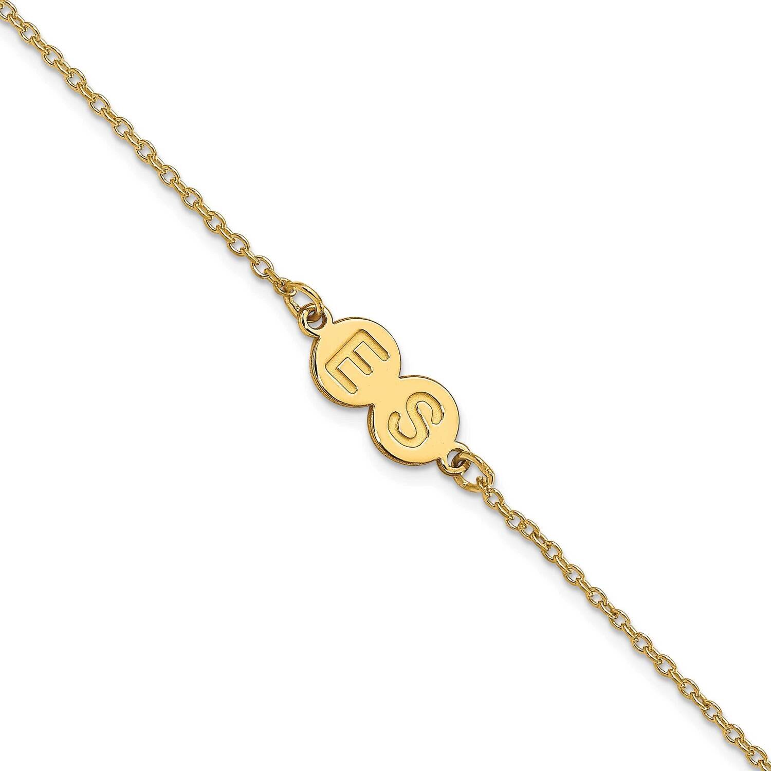 2 Letter Bubble Bracelet 7.5 Inch 14k Gold XNA1315Y, MPN: XNA1315Y,