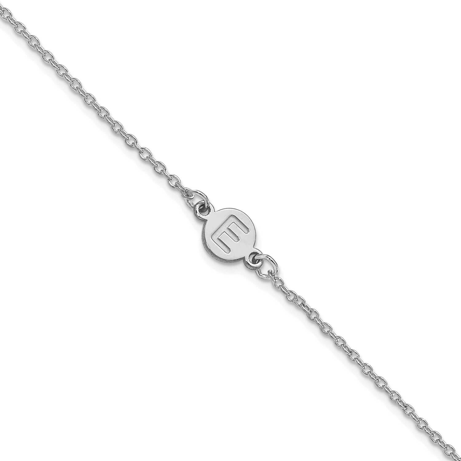 1 Letter Bubble Bracelet Sterling Silver Rhodium-plated XNA1316SS