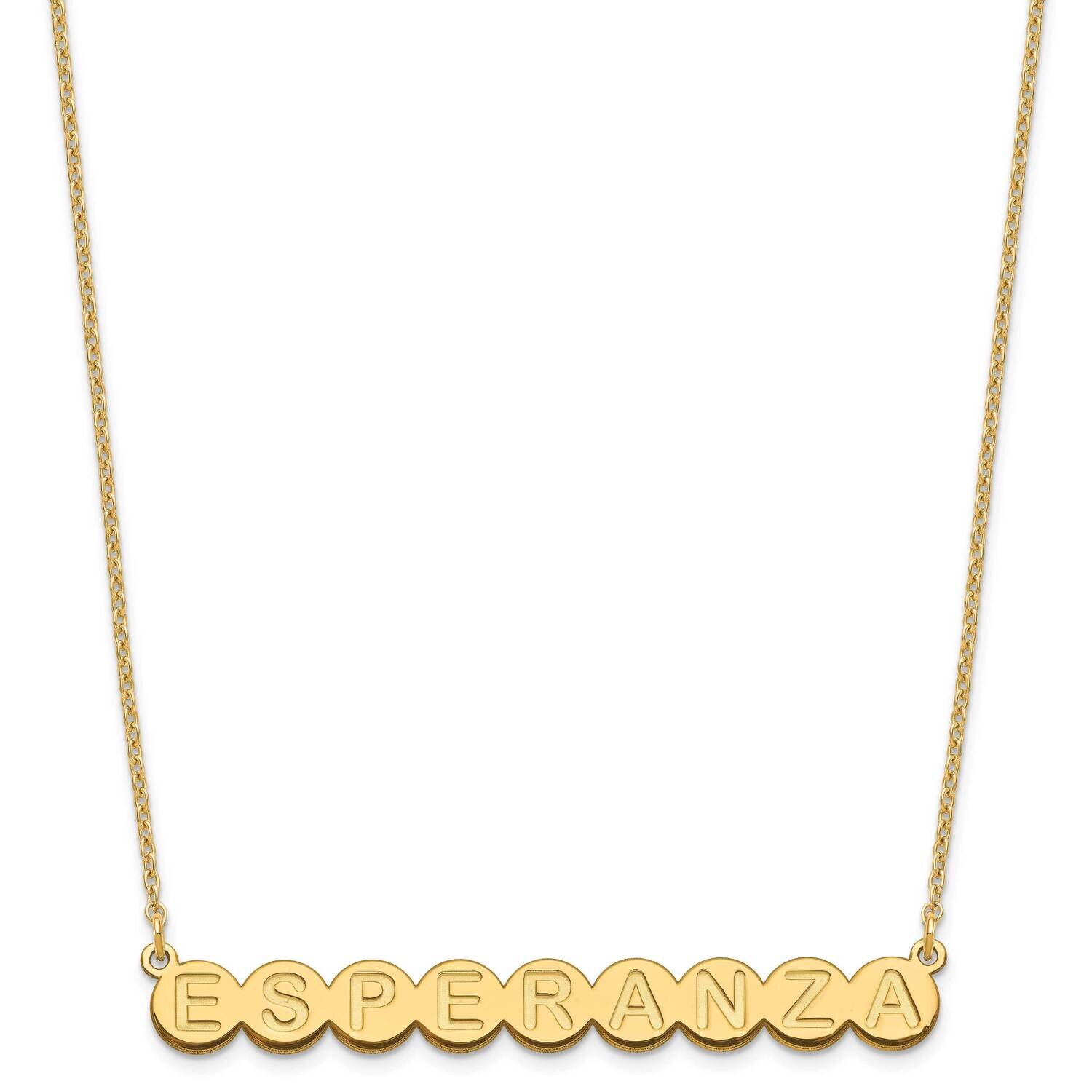 9 Letter Bubble Necklace Sterling Silver Gold-plated XNA1317GP, MPN: XNA1317GP,
