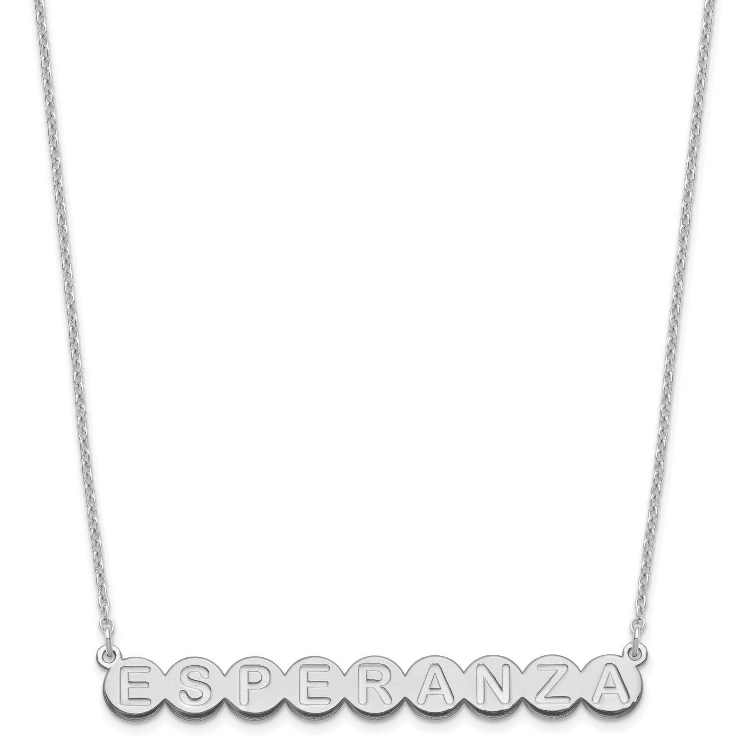 9 Letter Bubble Necklace Sterling Silver Rhodium-plated XNA1317SS, MPN: XNA1317SS,
