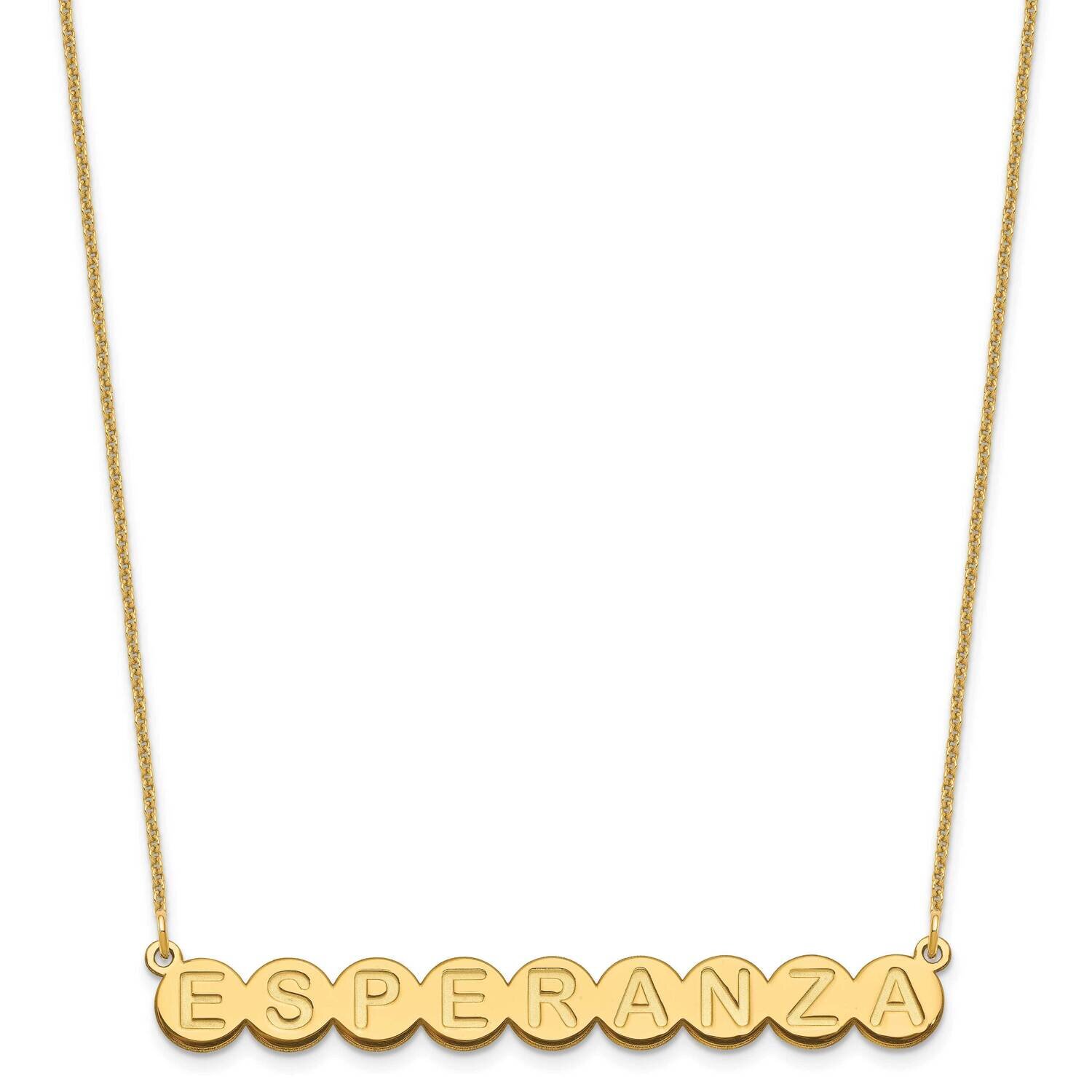 9 Letter Bubble Necklace 14k Gold XNA1317Y