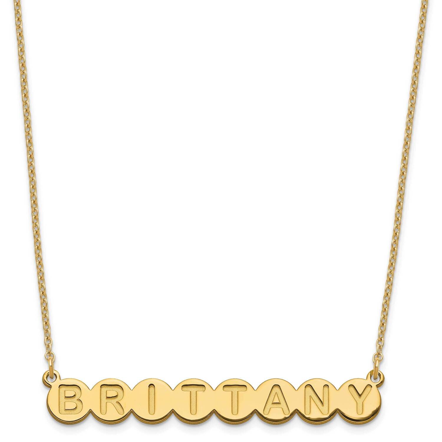 8 Letter Bubble Necklace Sterling Silver Gold-plated XNA1318GP, MPN: XNA1318GP,