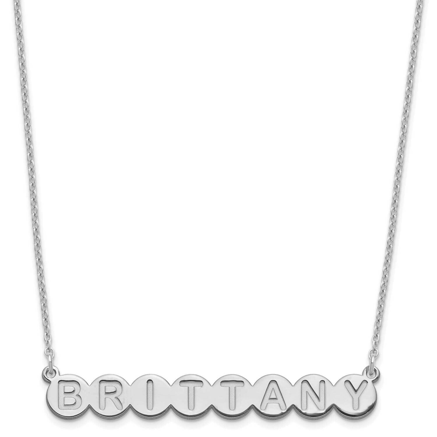 8 Letter Bubble Necklace Sterling Silver Rhodium-plated XNA1318SS, MPN: XNA1318SS,