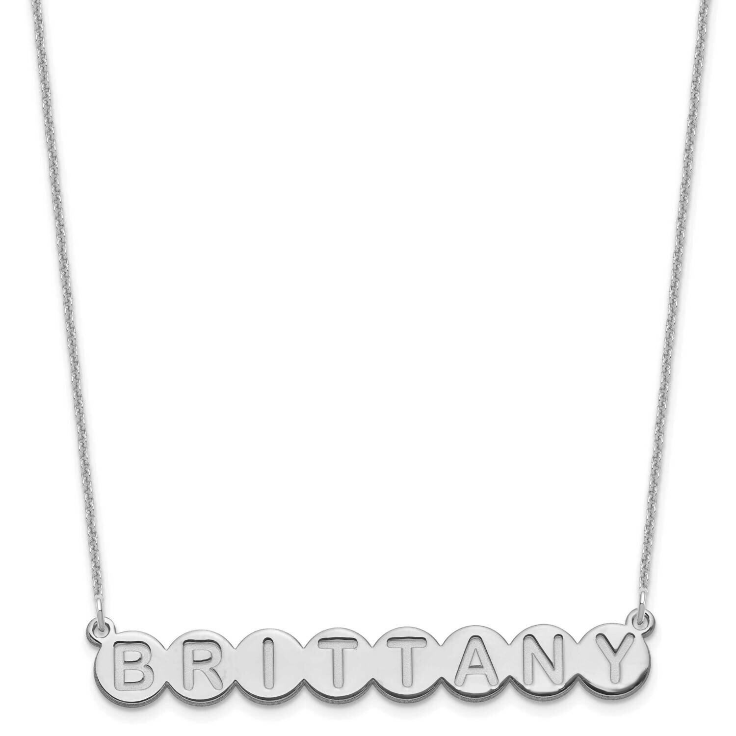 8 Letter Bubble Necklace 14k White Gold XNA1318W