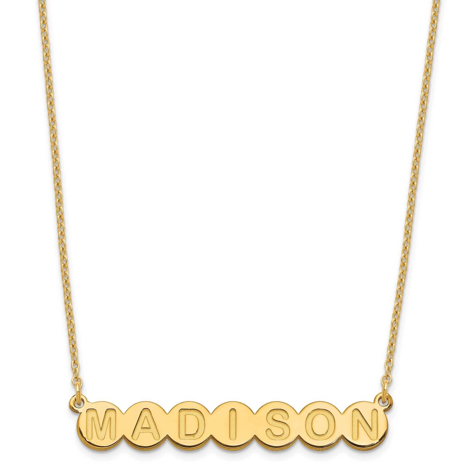 7 Letter Bubble Necklace Sterling Silver Gold-plated XNA1319GP, MPN: XNA1319GP,