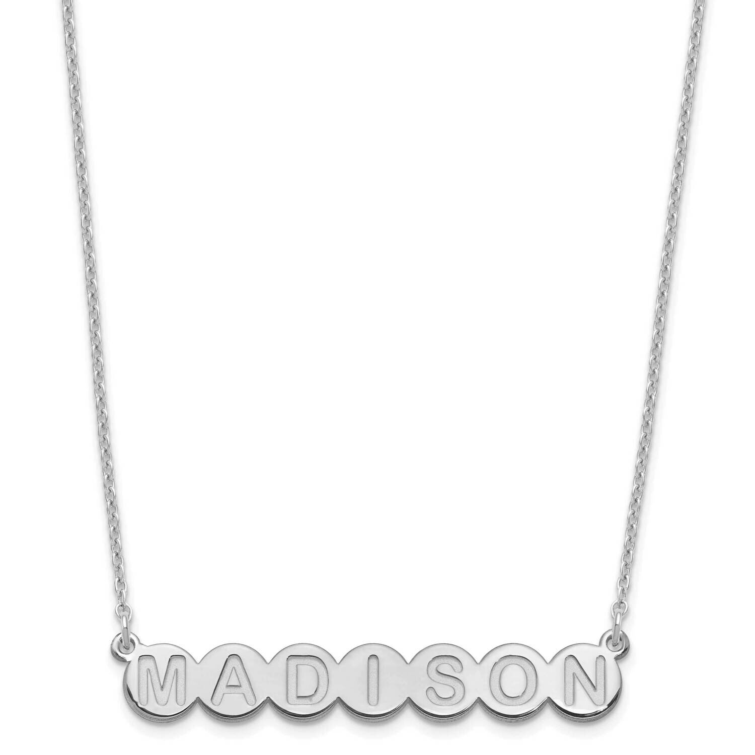 7 Letter Bubble Necklace Sterling Silver Rhodium-plated XNA1319SS
