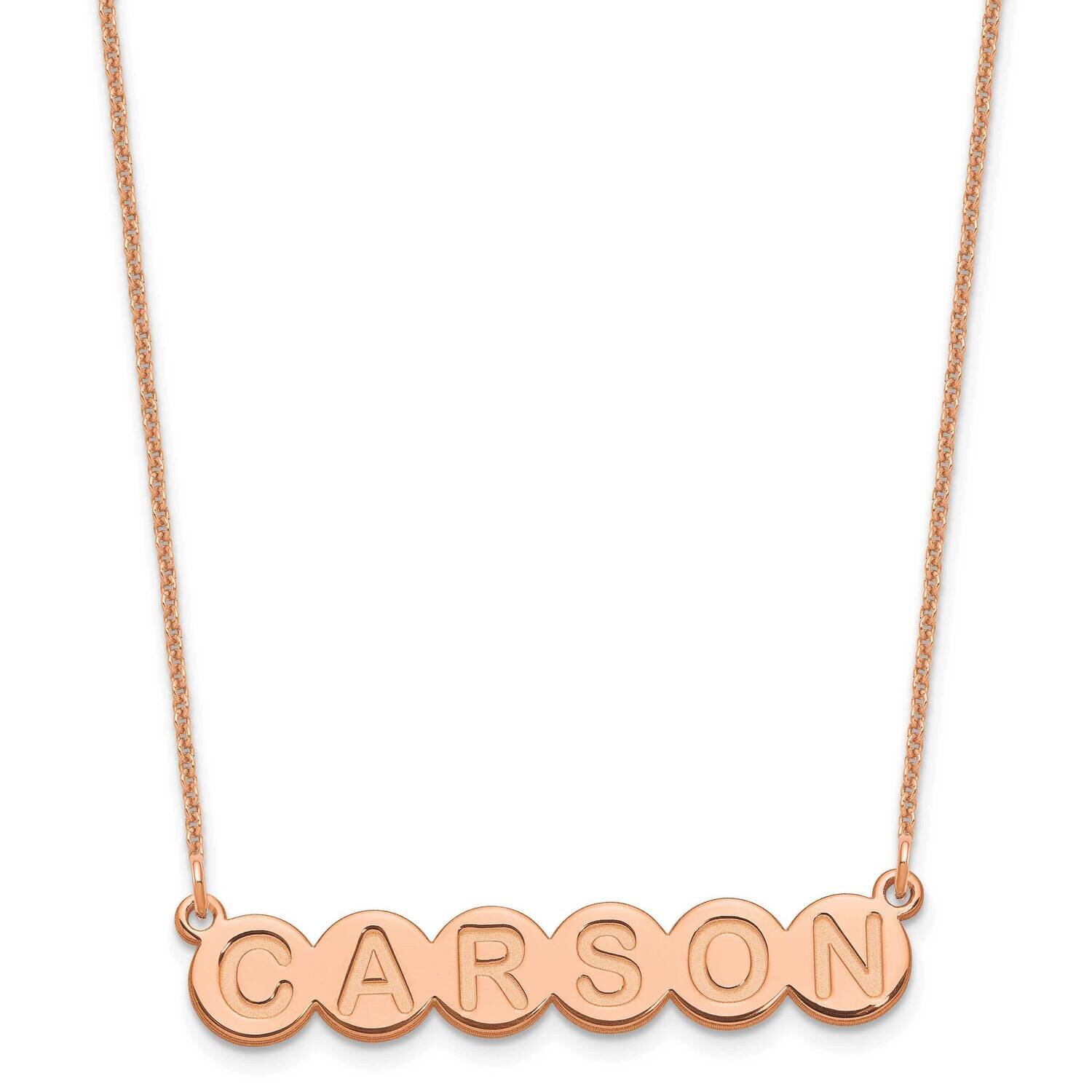 6 Letter Bubble Necklace 14k Rose Gold XNA1320R, MPN: XNA1320R,
