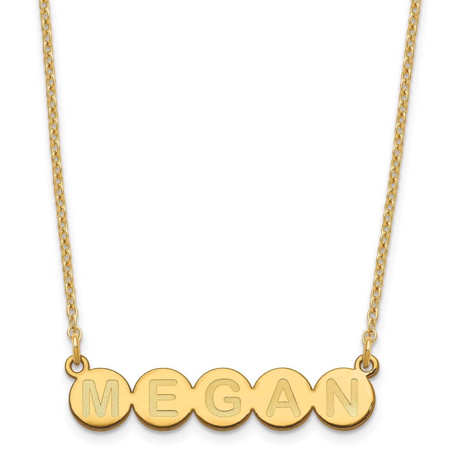 5 Letter Bubble Necklace Sterling Silver Gold-plated XNA1321GP, MPN: XNA1321GP,