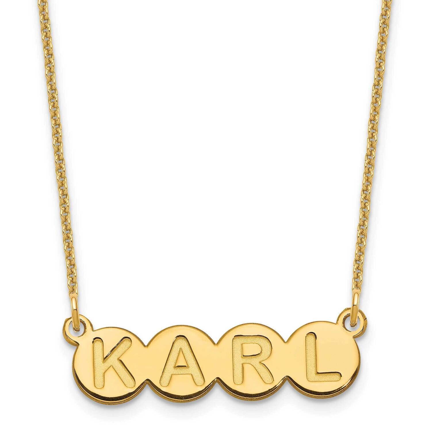 4 Letter Bubble Necklace 14k Gold XNA1322Y, MPN: XNA1322Y,