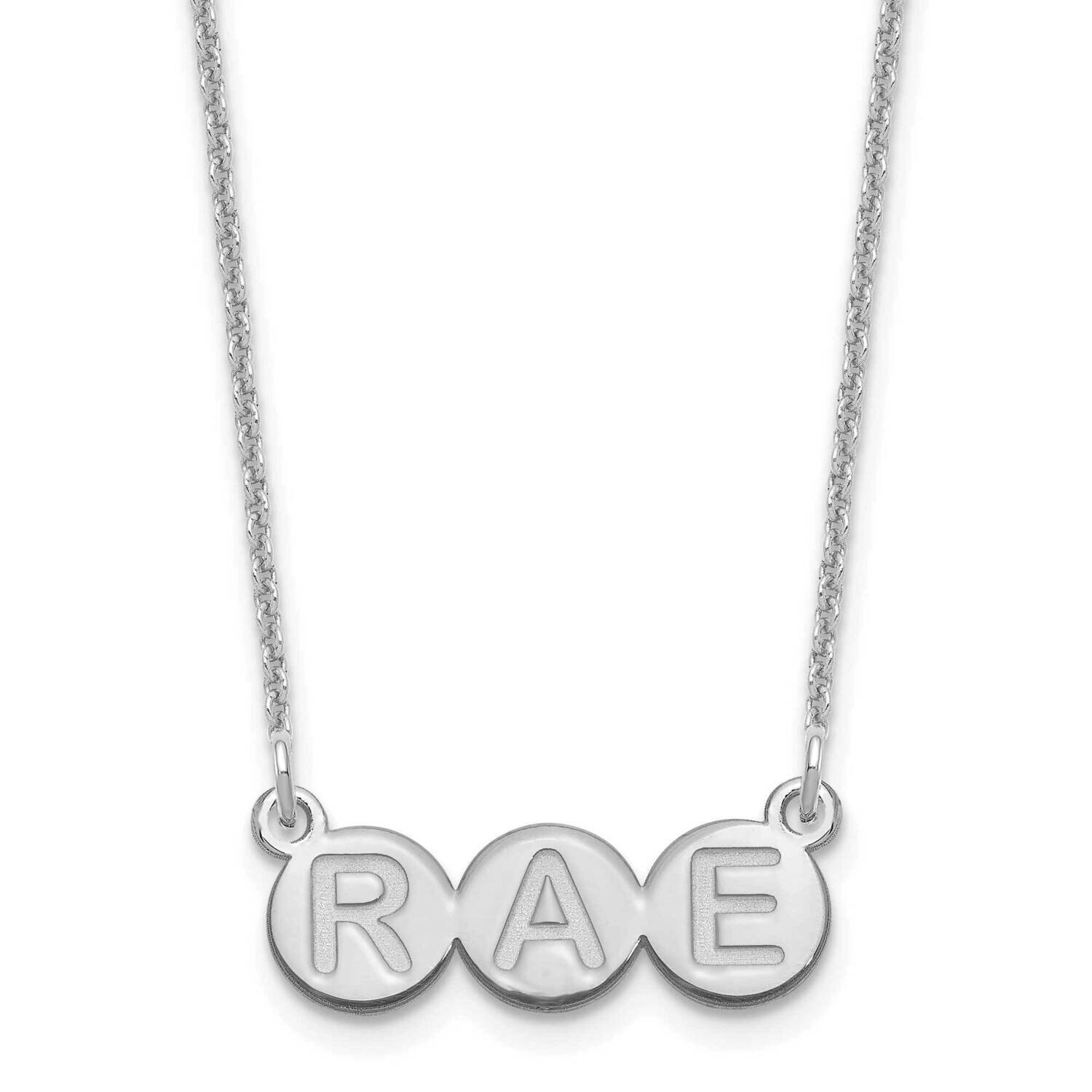 3 Letter Bubble Necklace 14k White Gold XNA1323W, MPN: XNA1323W,