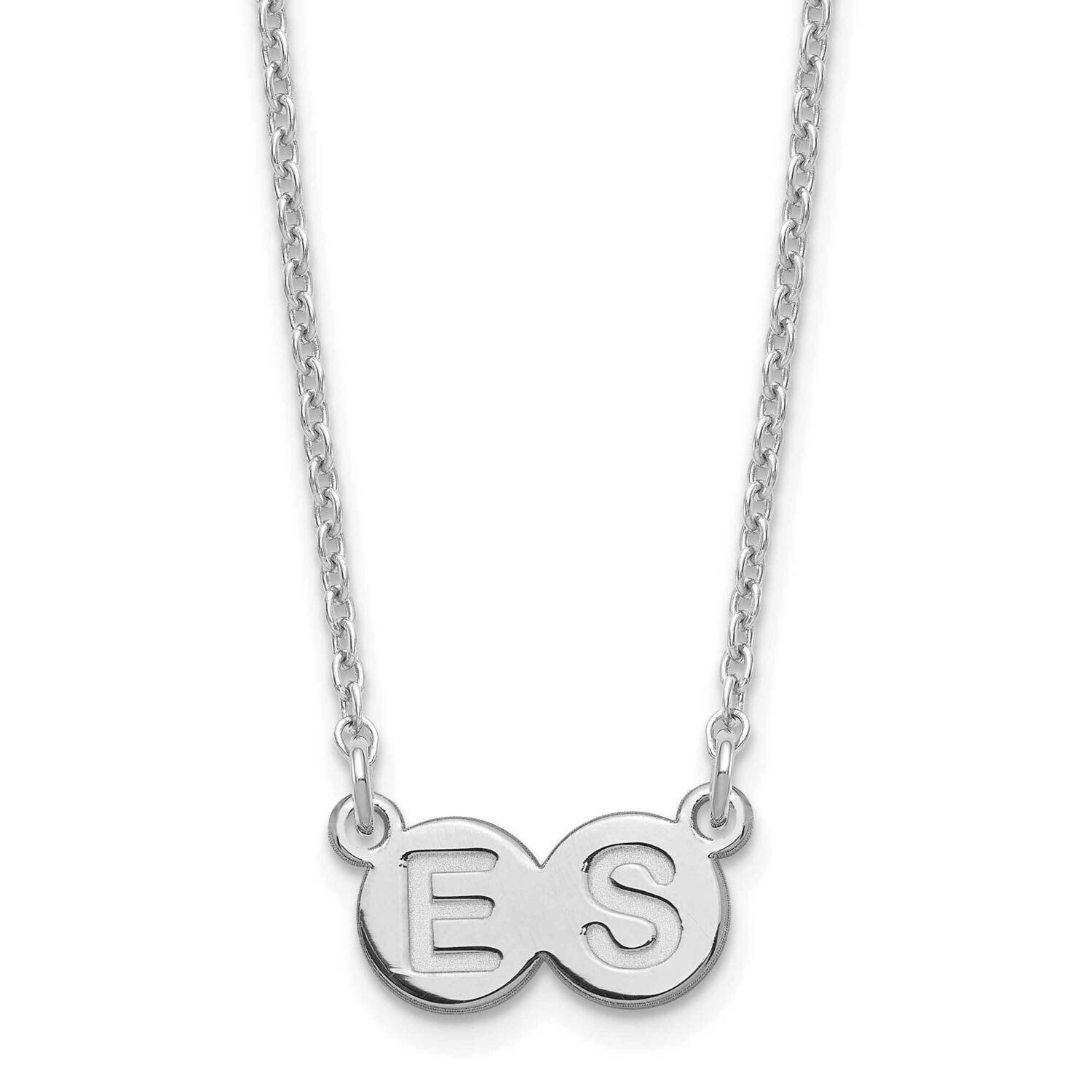 2 Letter Bubble Necklace Sterling Silver Rhodium-plated XNA1324SS, MPN: XNA1324SS,