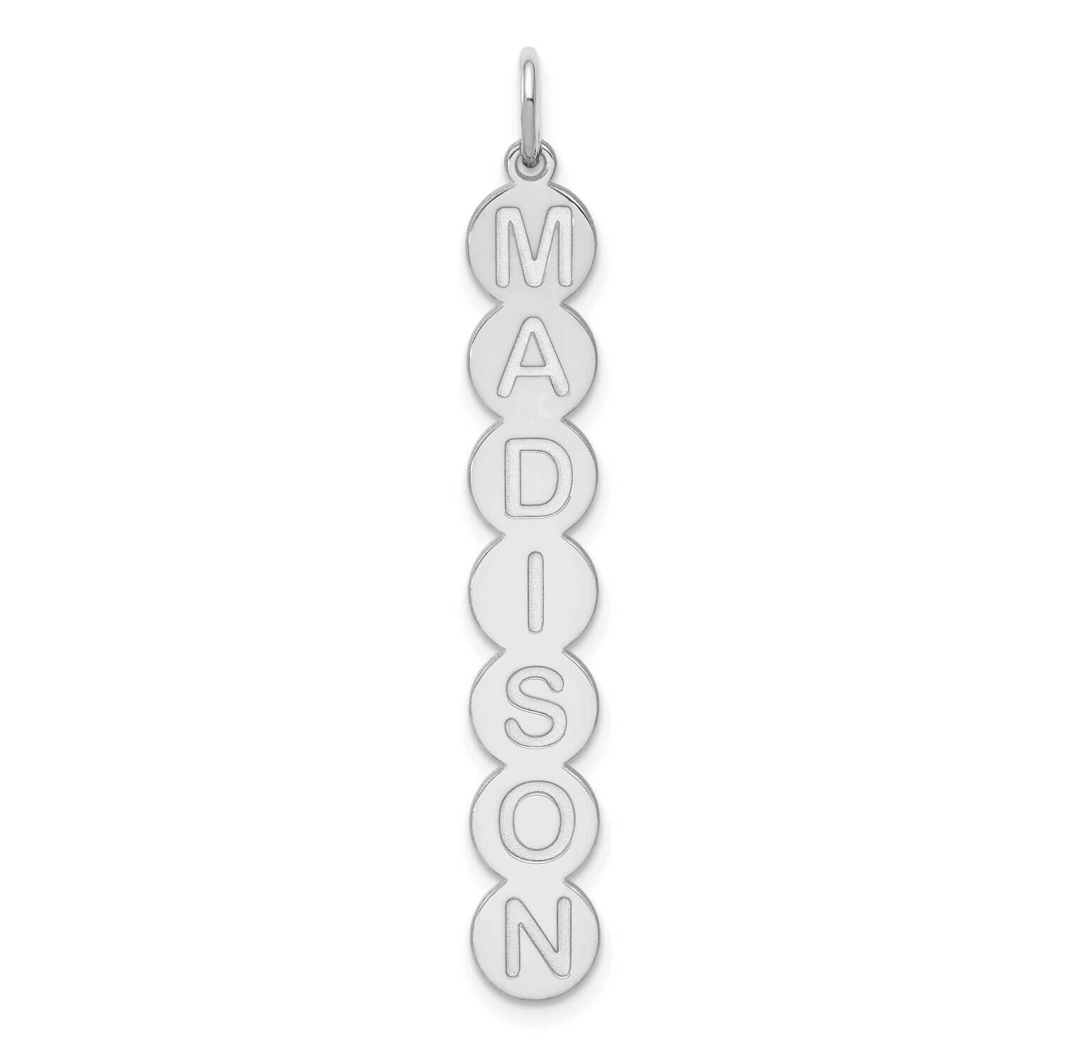 7 Letter Bubble Pendant Sterling Silver Rhodium-plated XNA1328SS