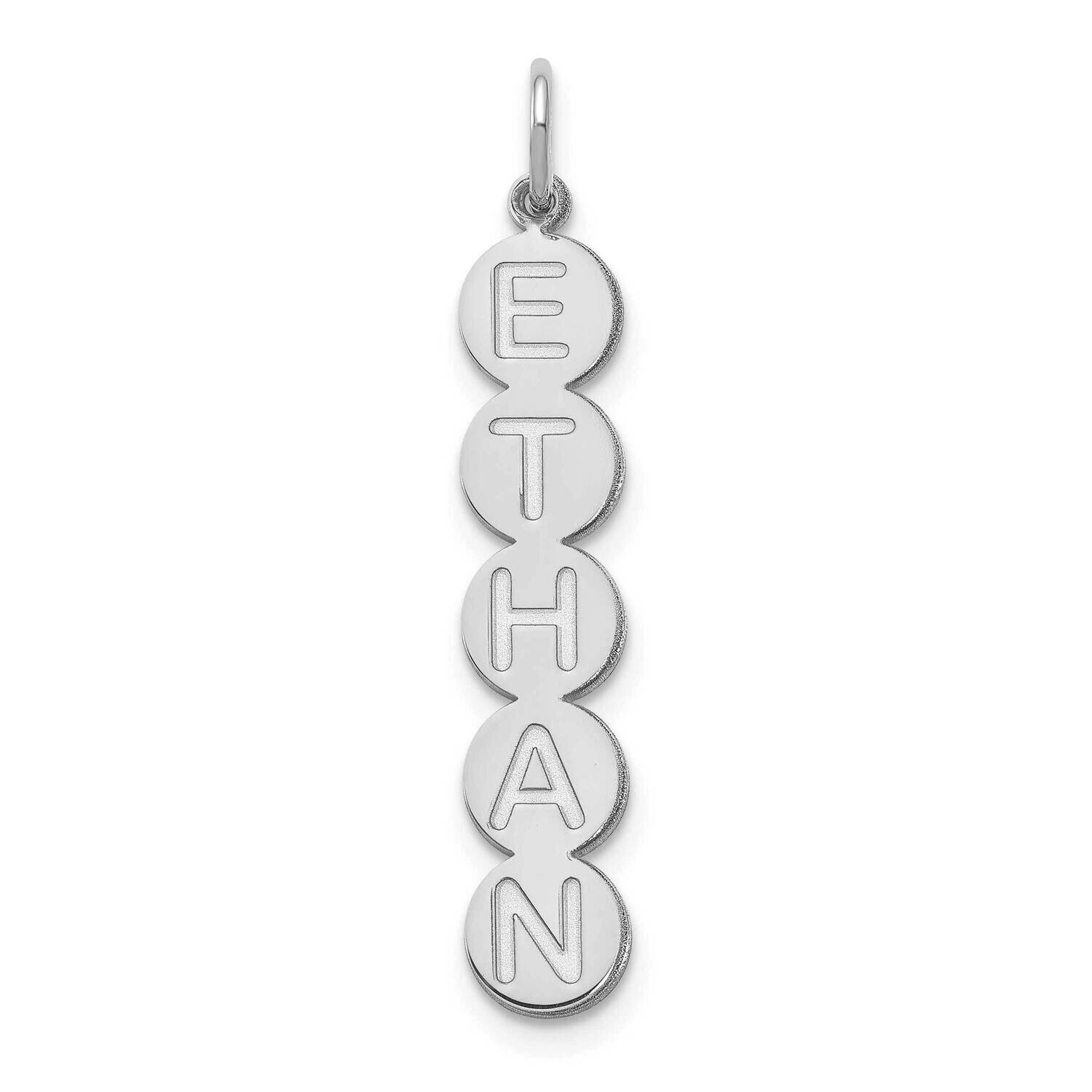 5 Letter Bubble Pendant 14k White Gold XNA1330W