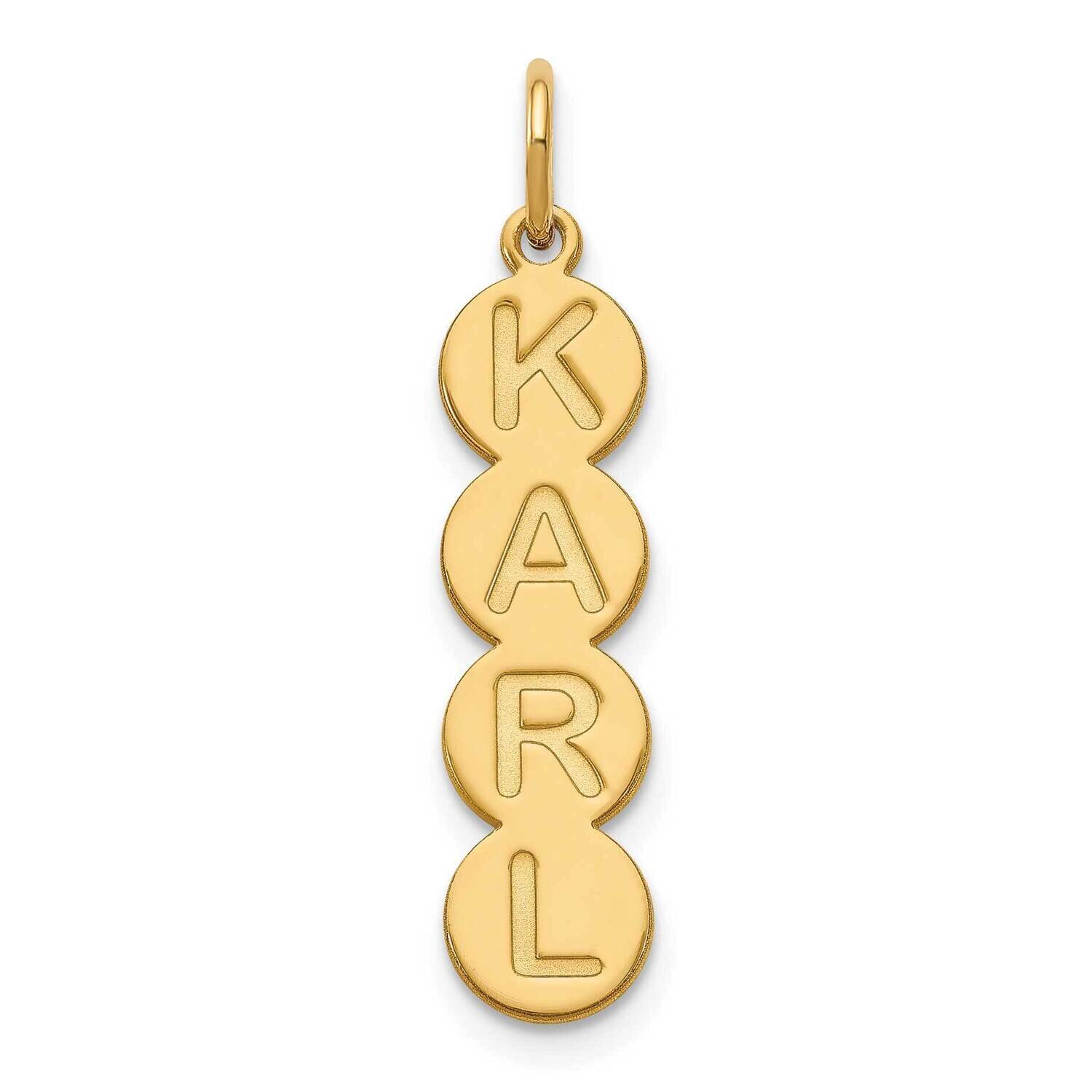 4 Letter Bubble Pendant Sterling Silver Gold-plated XNA1331GP, MPN: XNA1331GP,