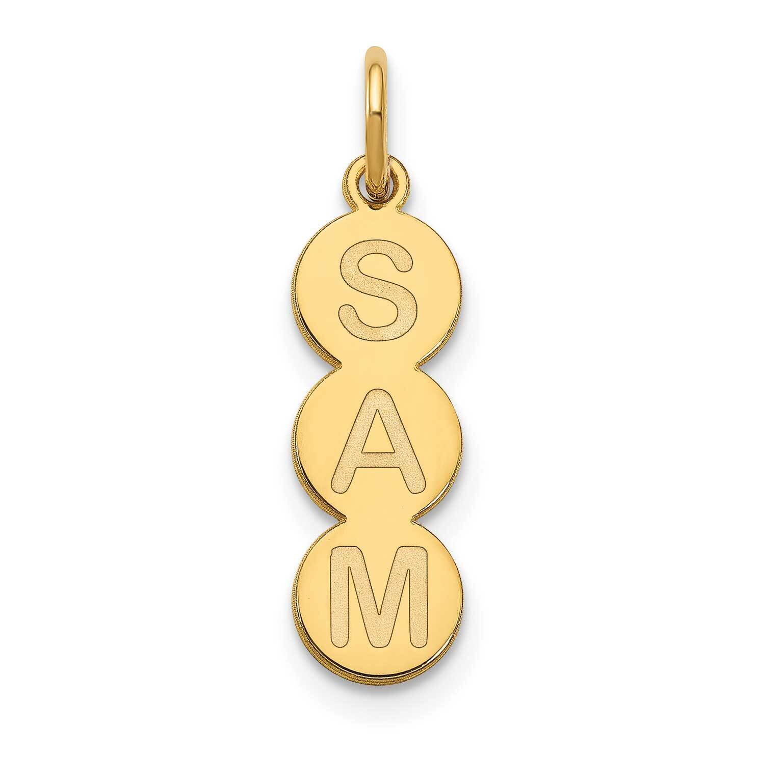 3 Letter Bubble Pendant 14k Gold XNA1332Y, MPN: XNA1332Y,