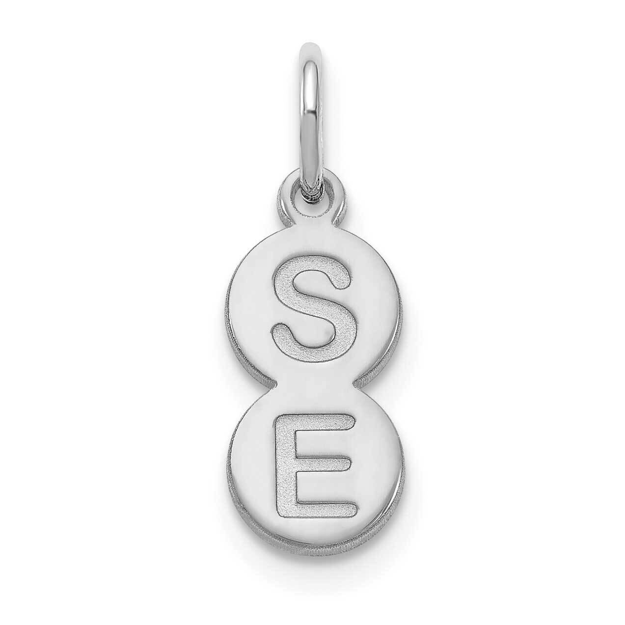 2 Letter Bubble Pendant Sterling Silver Rhodium-plated XNA1333SS