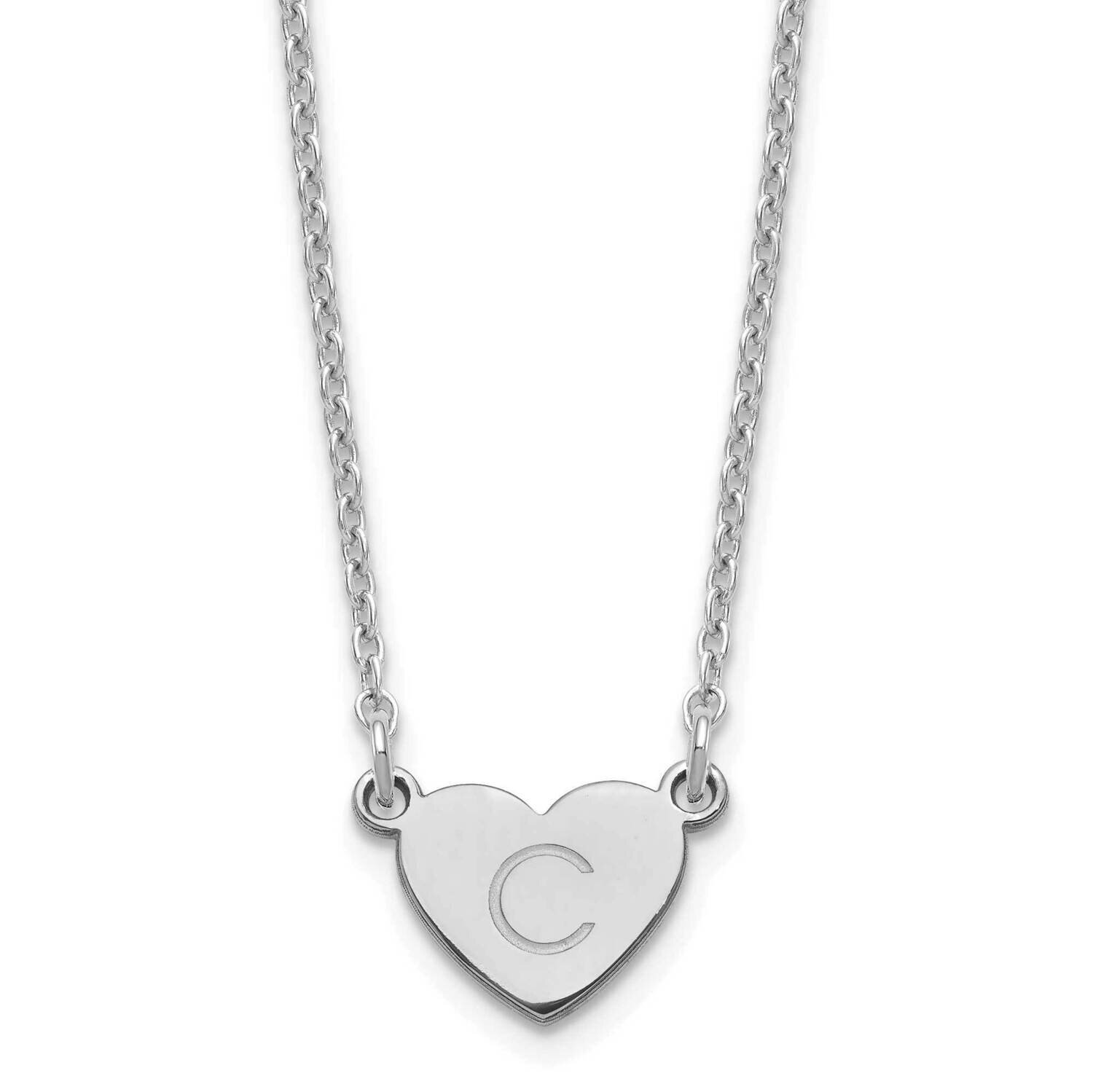 Initial Heart Necklace Sterling Silver Rhodium-plated XNA1347SS, MPN: XNA1347SS,