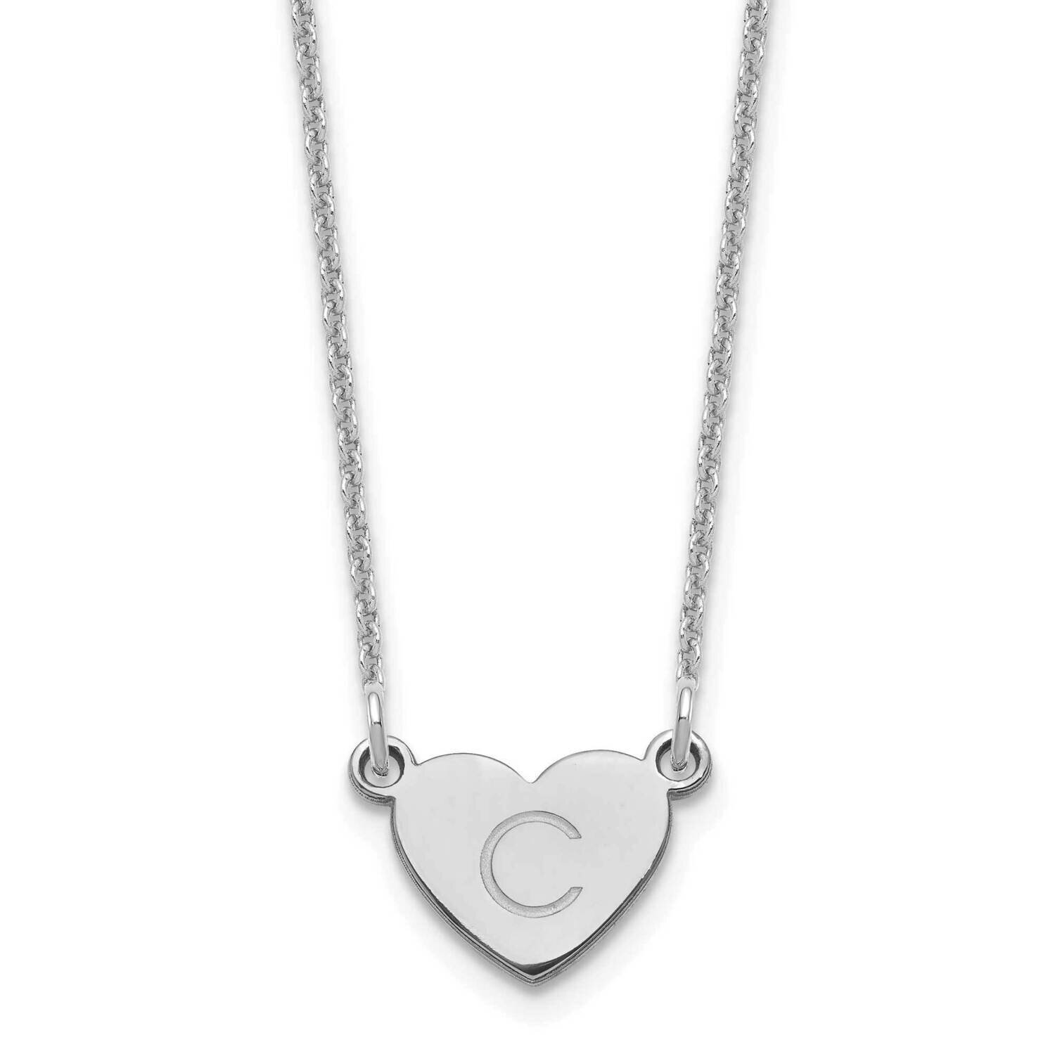 Initial Heart Necklace 14k White Gold XNA1347W