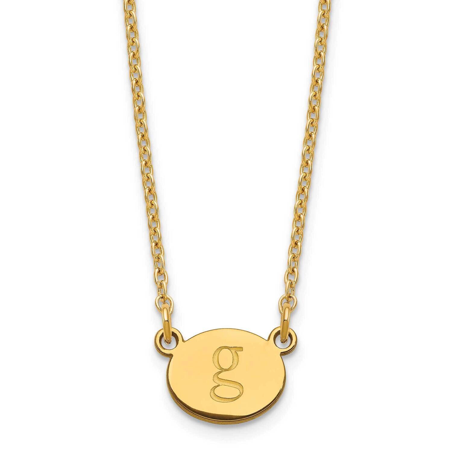 Initial Oval Necklace Sterling Silver Gold-plated XNA1348GP