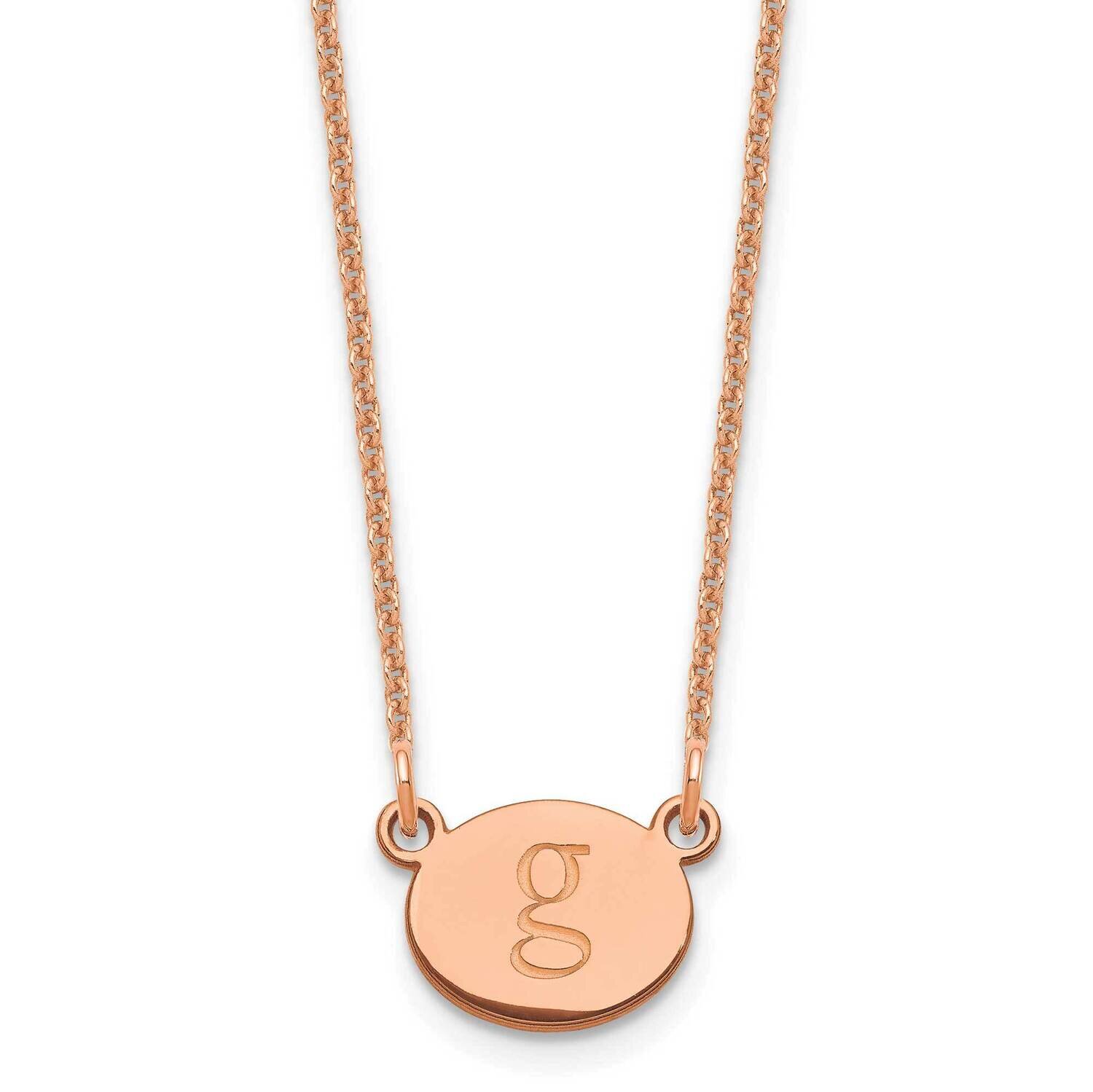Initial Oval Necklace 14k Rose Gold XNA1348R